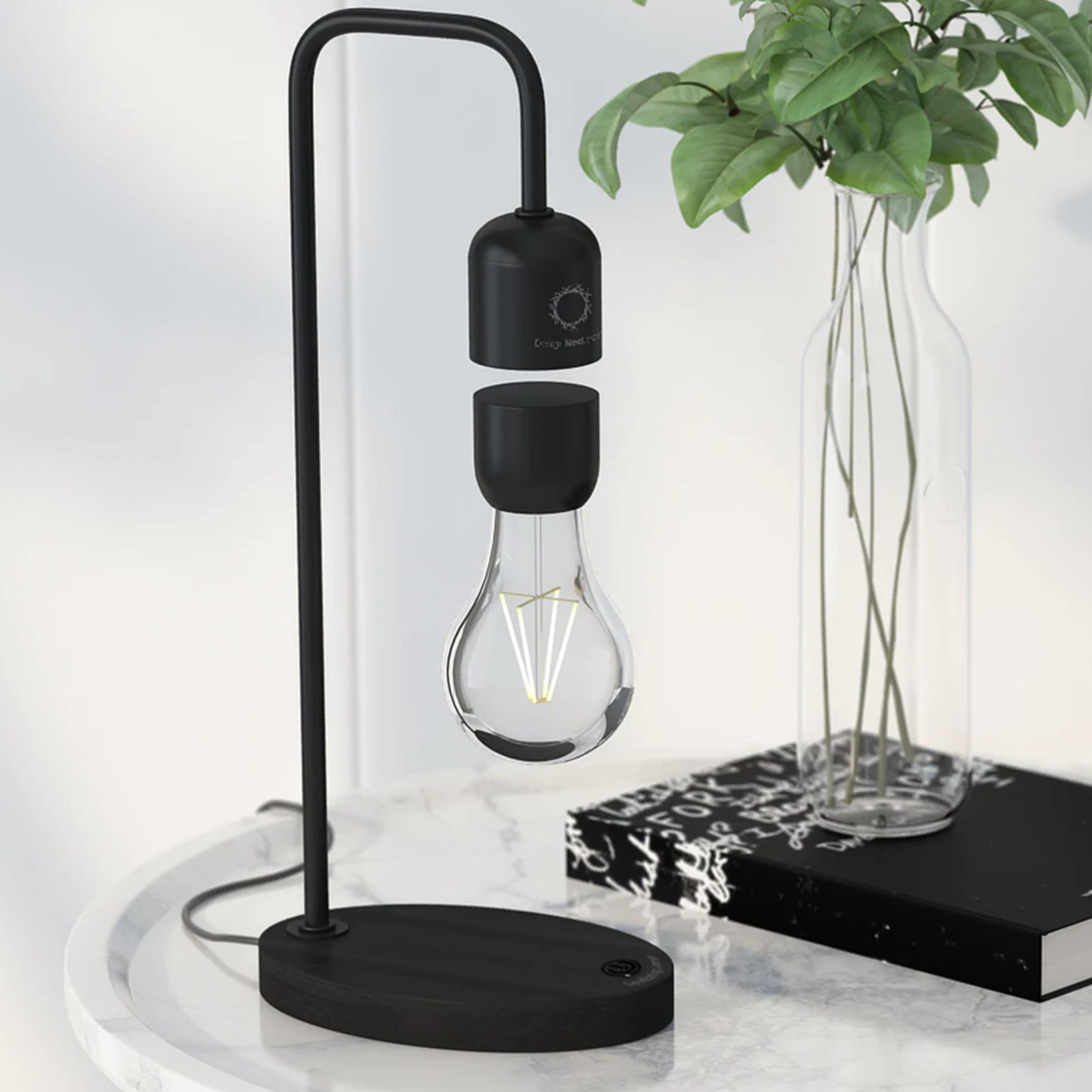 DesignNest Levitating LED Table Lamp (Soft Ambient Light Fixture, DH0417BK/LELPWL, Black)_2