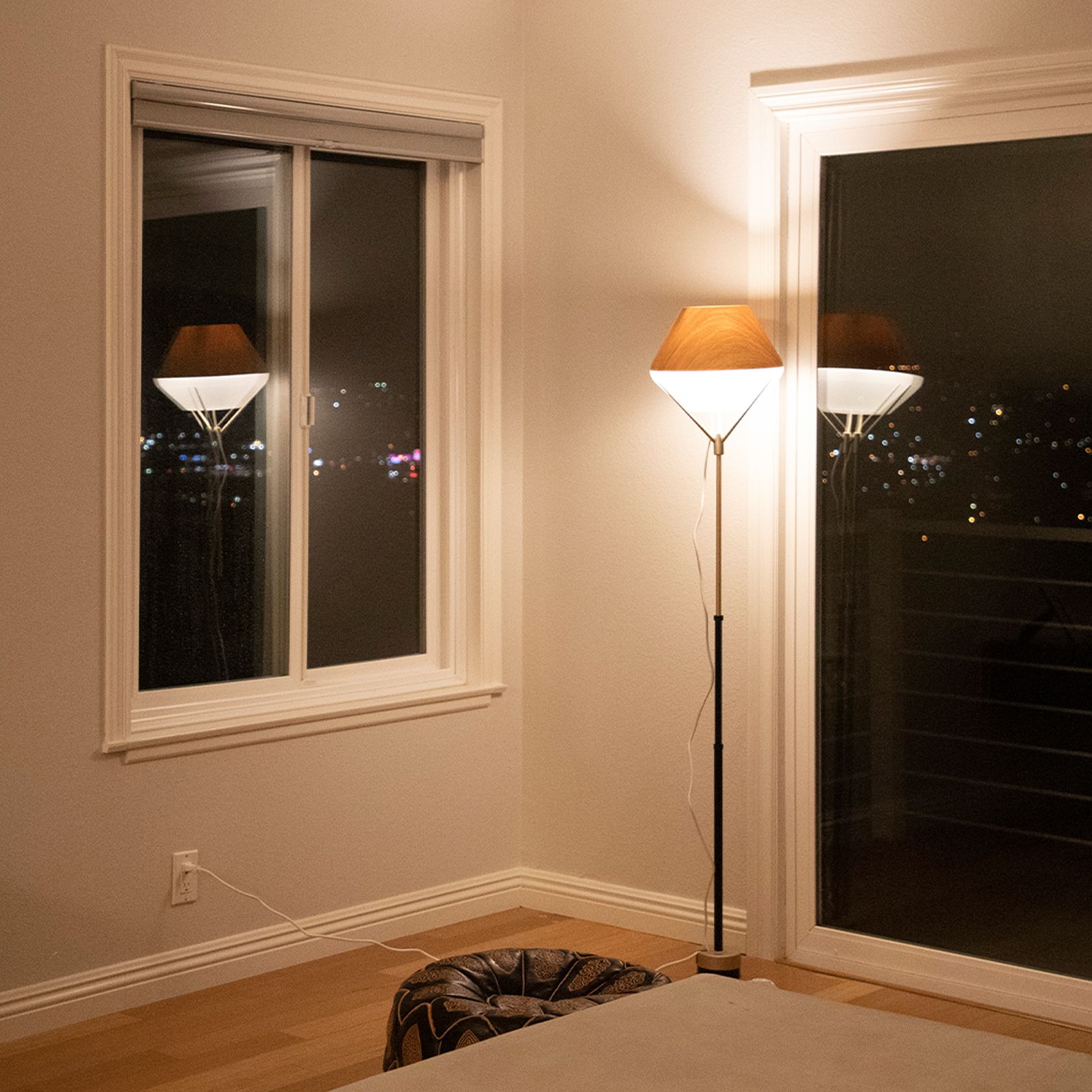 DesignNest Tulip 5 Watts Lamp Shades (450 Lumens, 2700K Colour Temperature, 10420GW/EULSTS, Wood Grey)_2