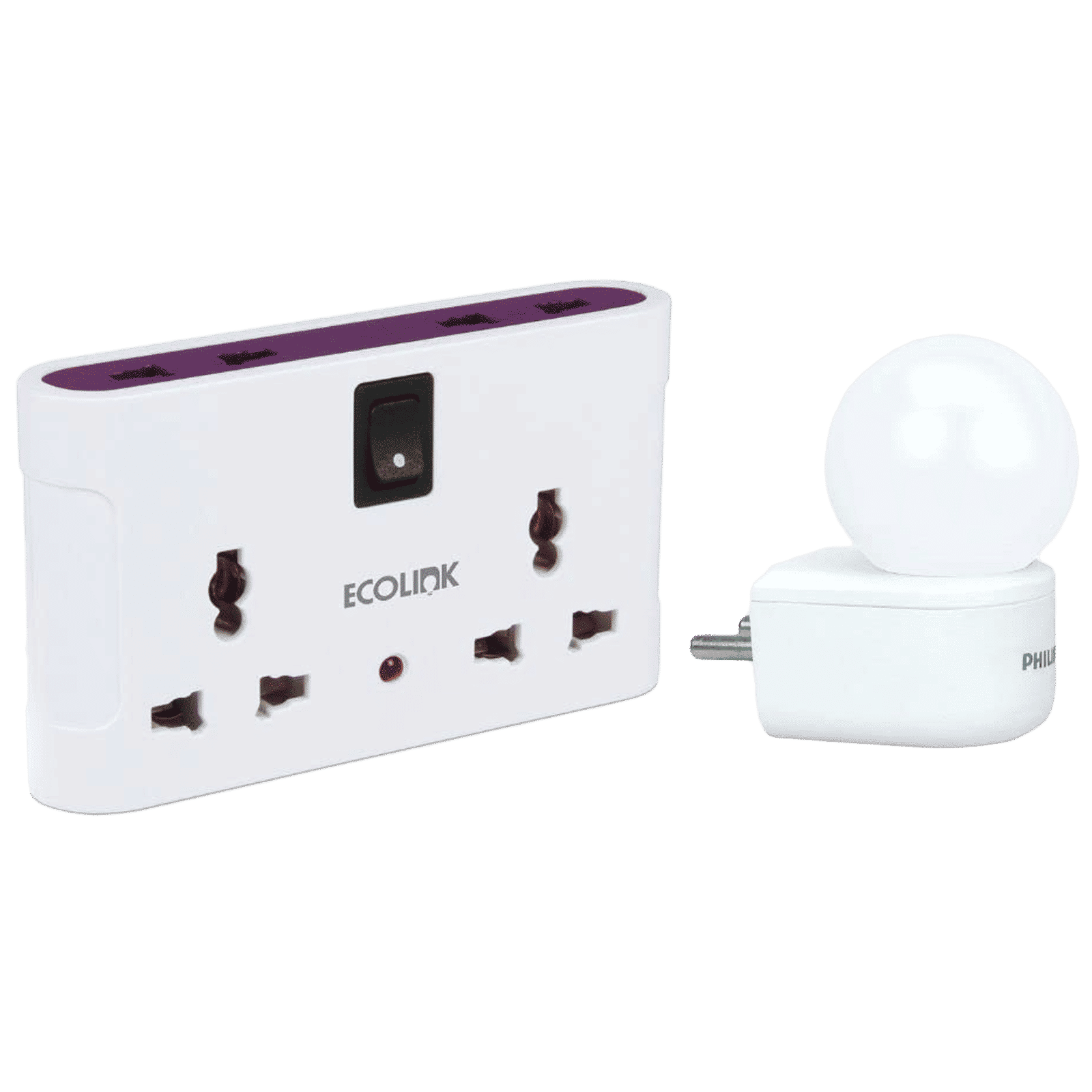 PHILIPS Ecolink 6 Amps Multiplug Socket (LED Indicator, 913715174101, White) PHILIPS Ecolink 6 Amps Multiplug Socket (LED Indicator, 913715174101, White)_1