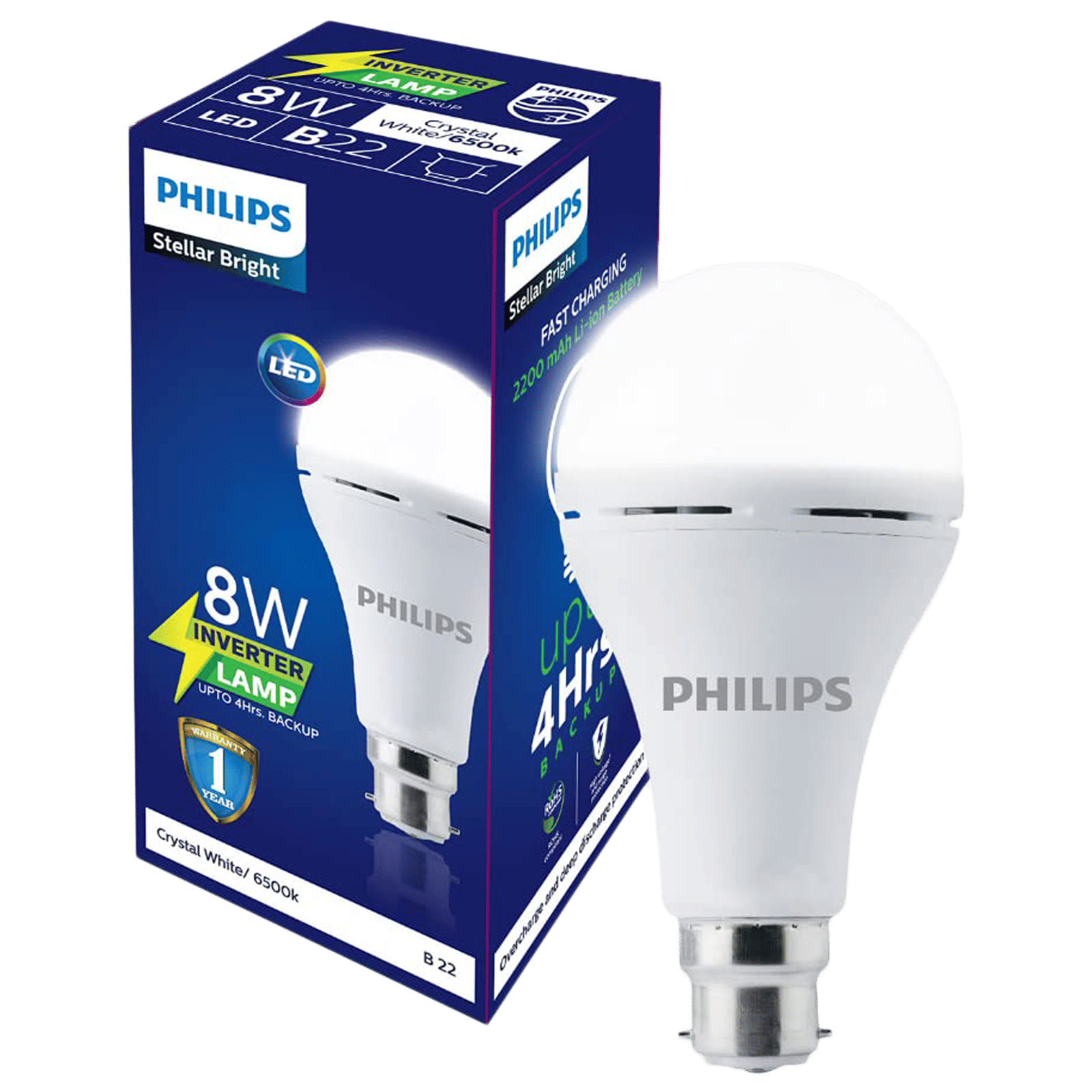 PHILIPS Stellar Bright 8 Watts LED Bulb (700 Lumens, 929003509213, Cool Day Light)_1