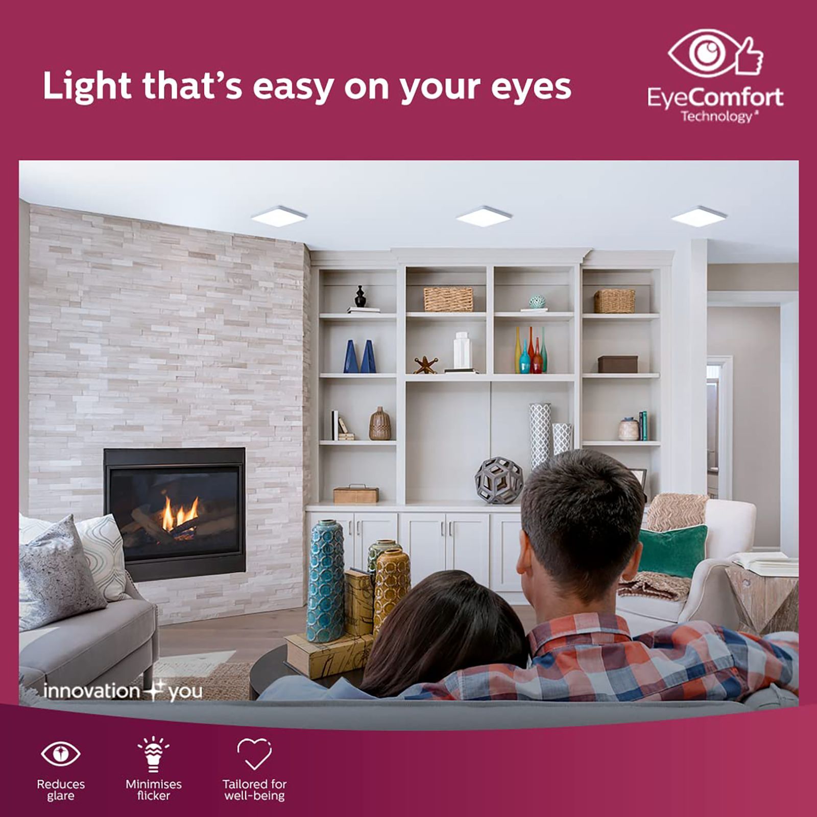 PHILIPS FullGlow 12 Watts Square LED Surface Downlight (EyeComfort Technology, 929003094001, White)_6