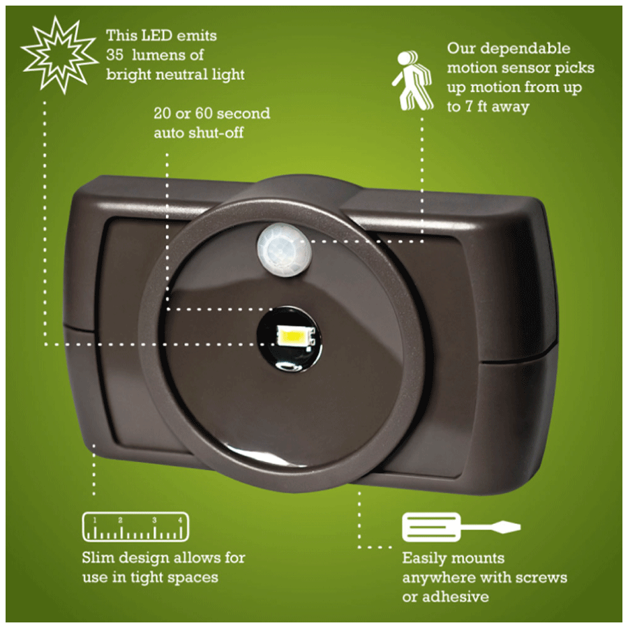 MR BEAMS Electric Powered 35 Watt Wireless Motion Sensor LED Slim Smart Light (MB862, Black)_4