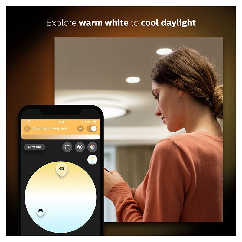 PHILIPS Hue Electric Powered 10 Watt LED Round Downlight (915005300701, White) PHILIPS Hue Electric Powered 10 Watt LED Round Downlight (915005300701, White)_5
