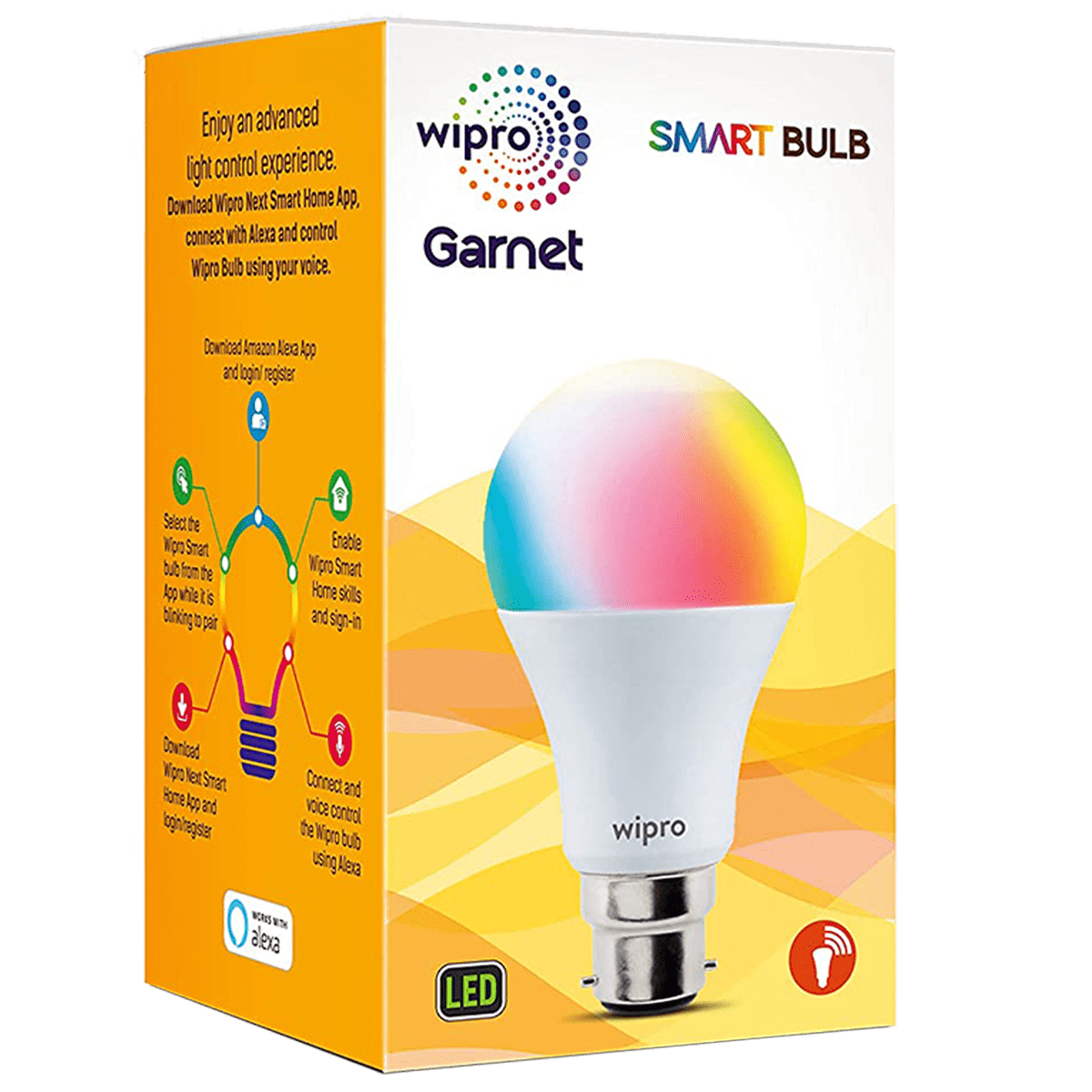 wipro 9 Watts LED Smart Bulb (White Tunable and Dimmable, NS9001, Multicolor)_5