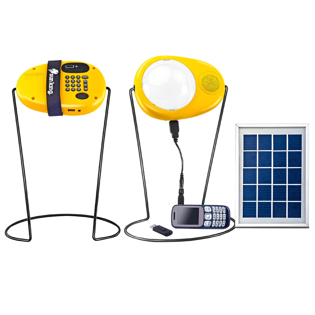 sun king Boom 1.04 Watts LED Solar Lamp (160 Lumens, With a Radio & MP3 Player, SK-321, Yellow/White)_9