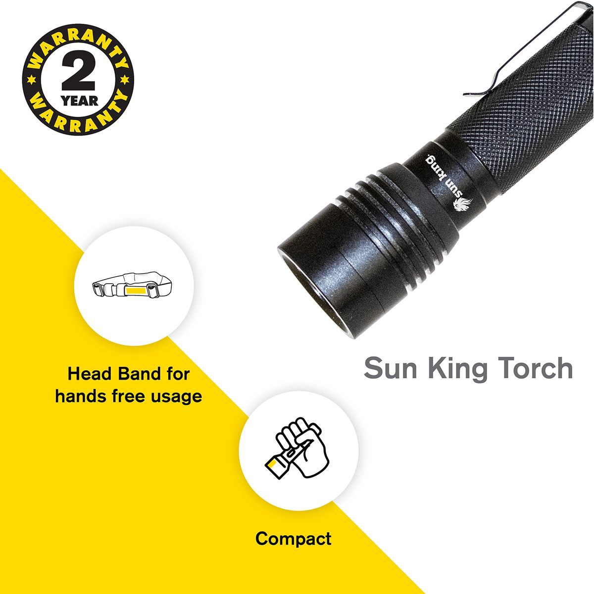 sun king 3.72 Watts Solar Torch (721 Lumens, Strobe Mode for Security, SK-133, Black)_5