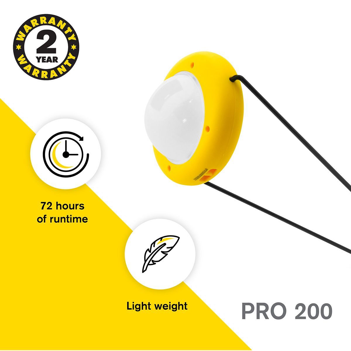 sun king Pro 200 1.42 Watts LED Solar Lamp (220 Lumens, Polycrystalline Solar Panel, SK-332, Yellow/White)_7