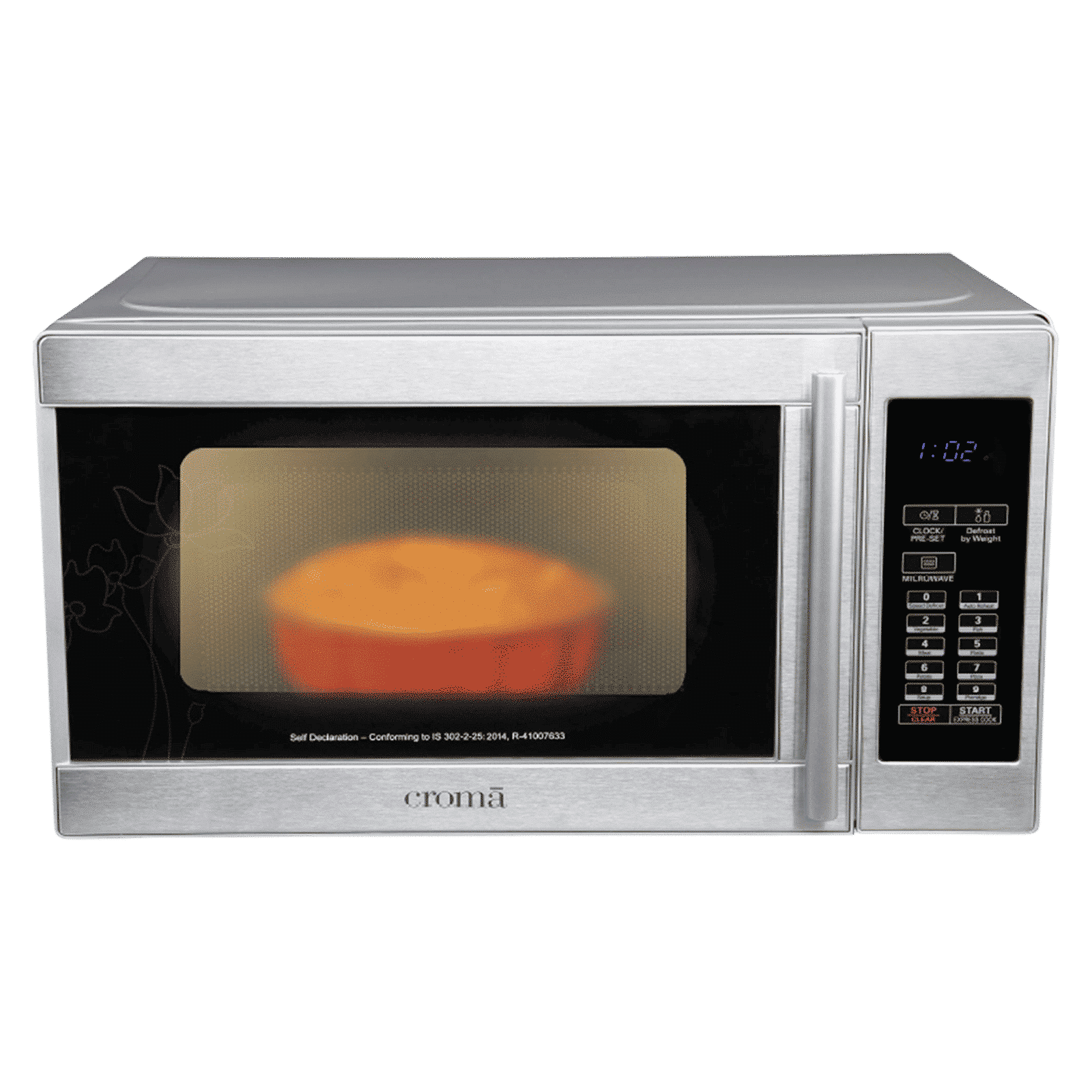 Croma 20L Solo Microwave Oven with Temperature Sensor (CRM2025, Grey) Croma 20L Solo Microwave Oven with Temperature Sensor (CRM2025, Grey)_9