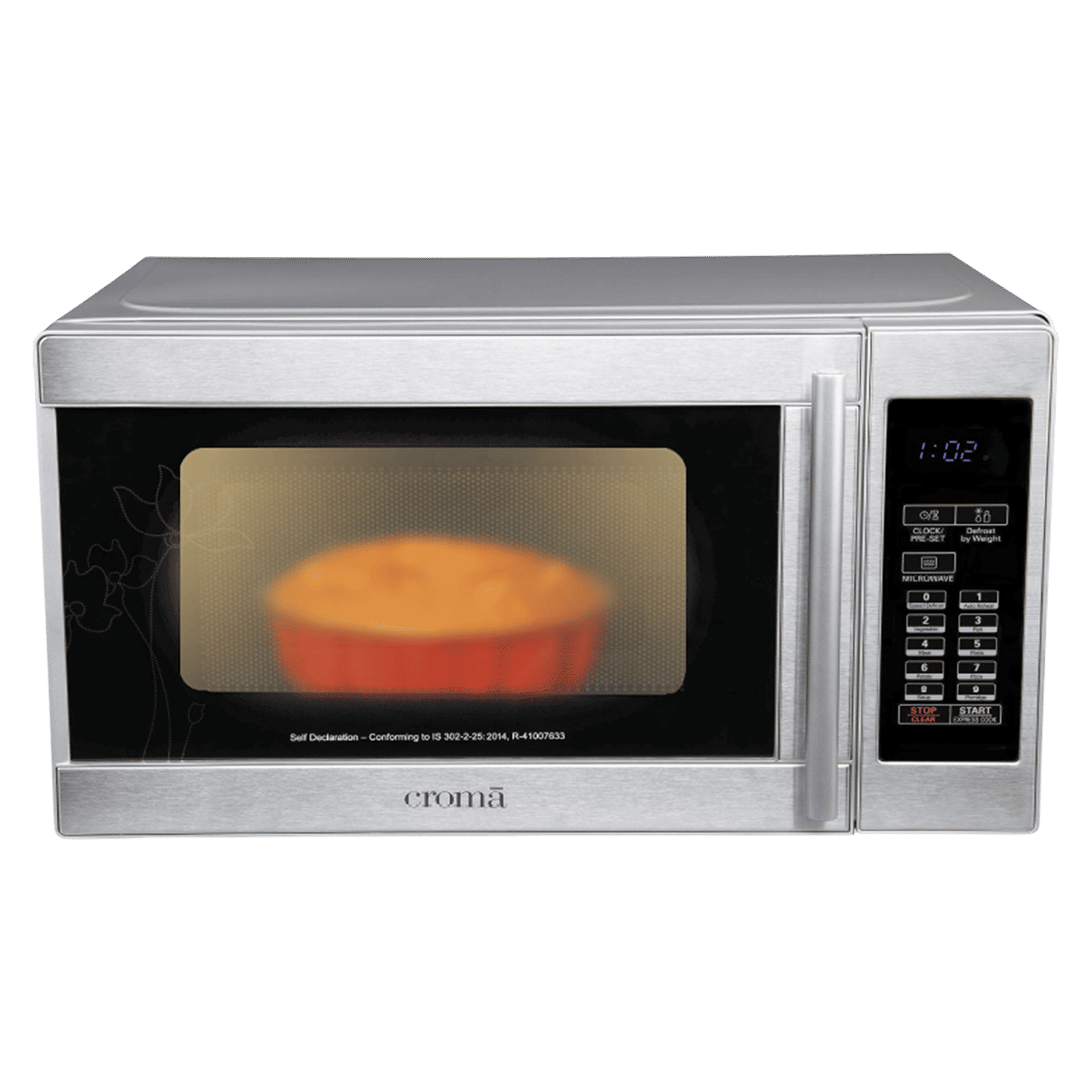 Croma 20L Solo Microwave Oven with Temperature Sensor (CRM2025, Grey) Croma 20L Solo Microwave Oven with Temperature Sensor (CRM2025, Grey)_4