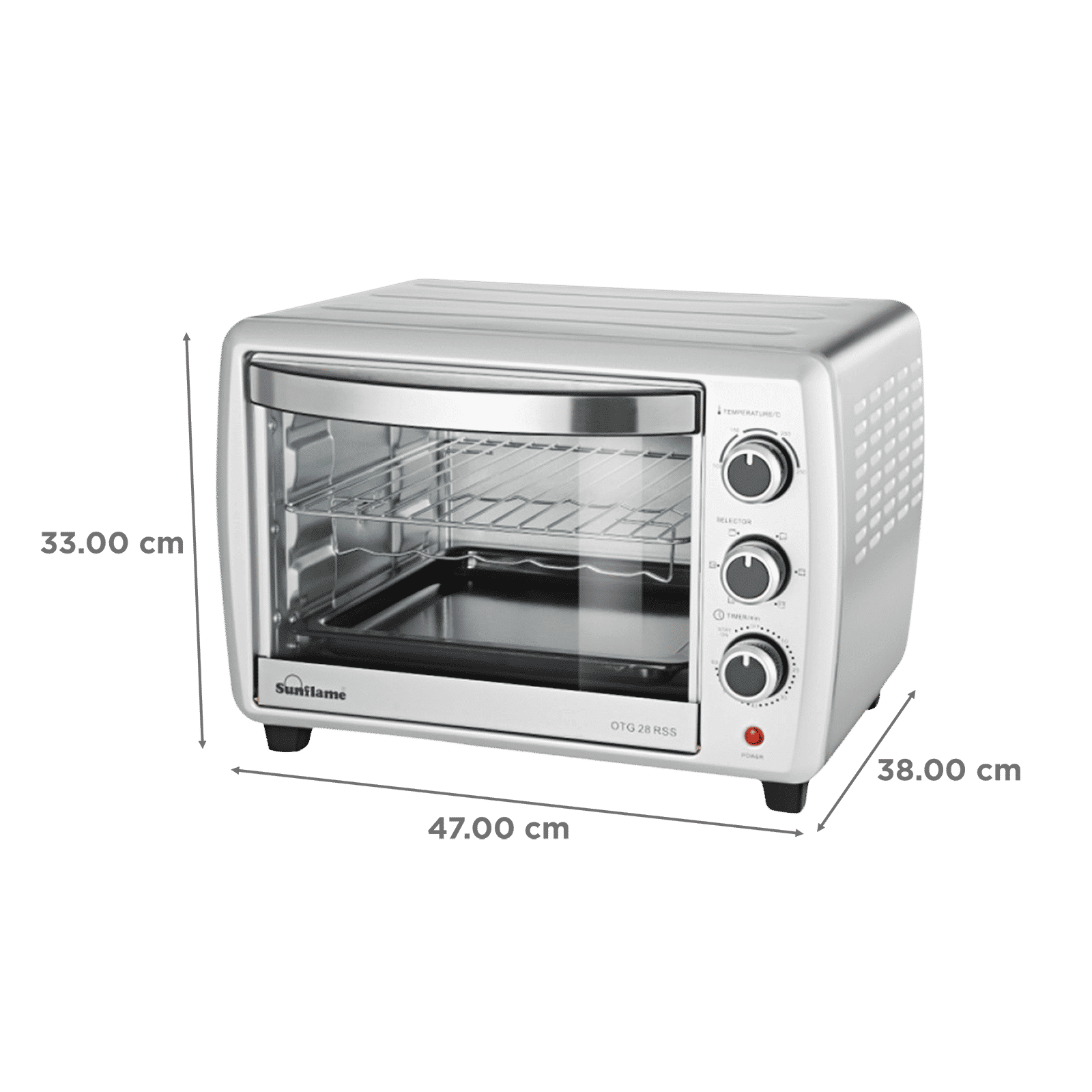 Sunflame 28 RSS 28L Oven Toaster Grill with Rotisserie Function (Stainless Steel)_2
