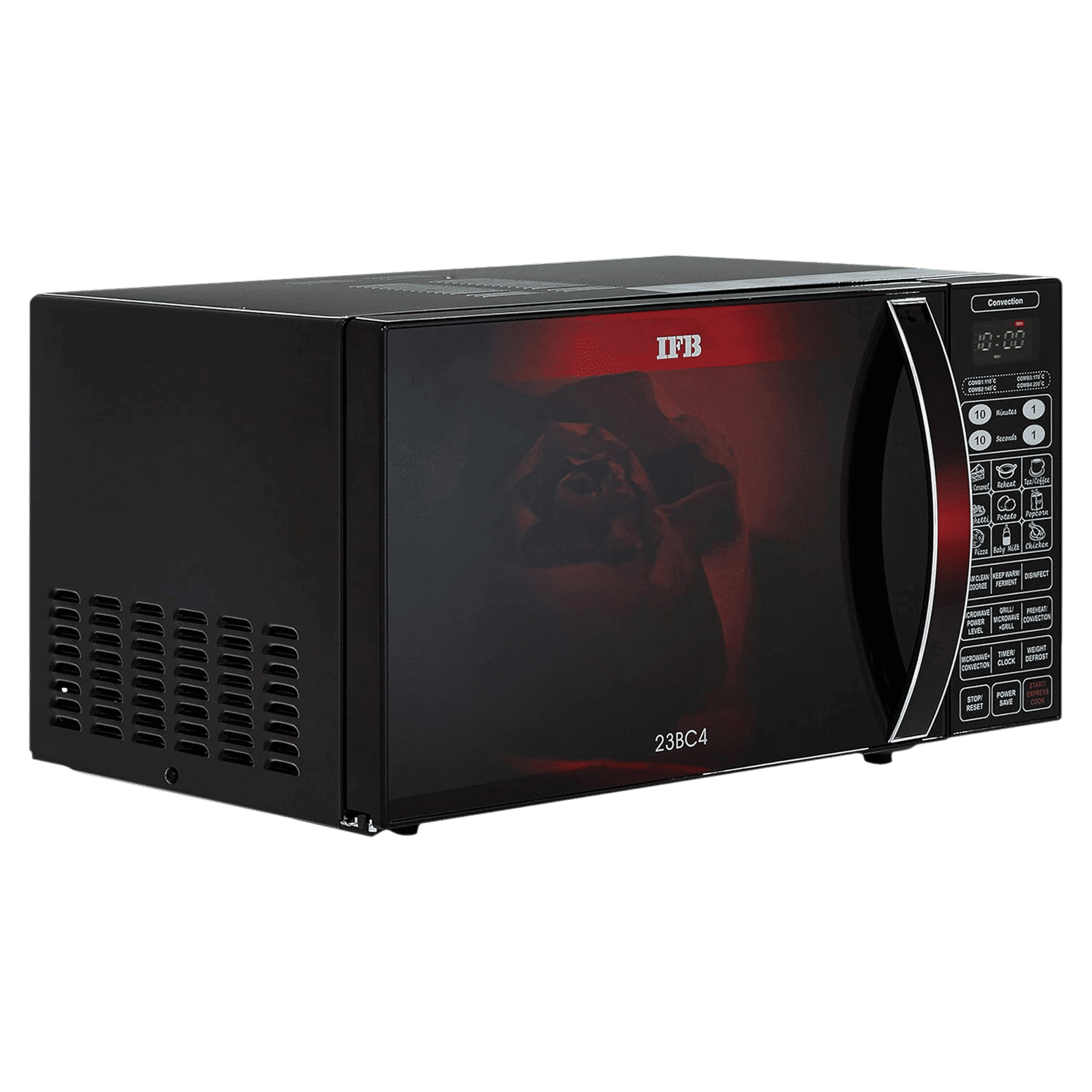 IFB 23L Convection Microwave Oven with 71 Autocook Menus (23BC4, Black Floral)_9