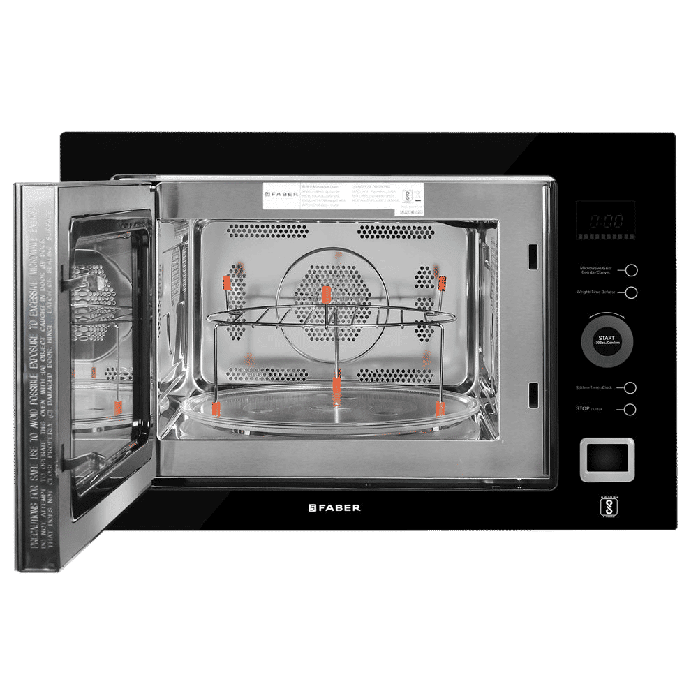 FABER FBIMWO CGS BK 25L 60cm Built-in Microwave with 10 Autocook Menus (FBIMWO 25L CGS BK, Black)_5