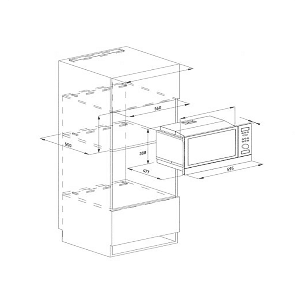 FABER FBIMWO GLB 32L 60cm Built-in Microwave with 10 Autocook Menus (FBIMWO 32L CGS BK, Black)_10