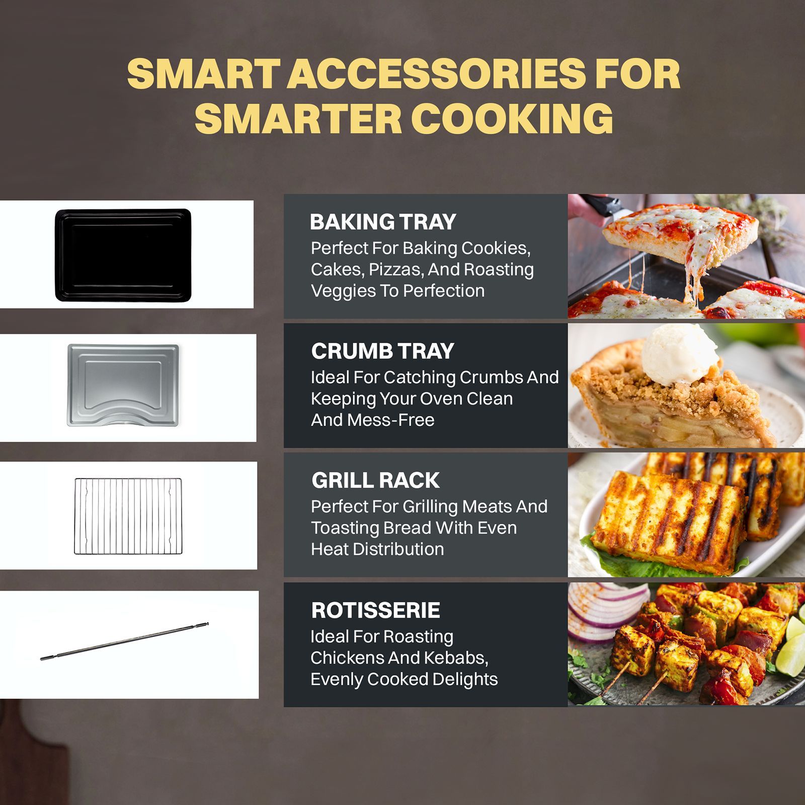 Croma 33L Oven Toaster Grill with Motorized Rotisserie (CRAO0062, Black & Silver)_6