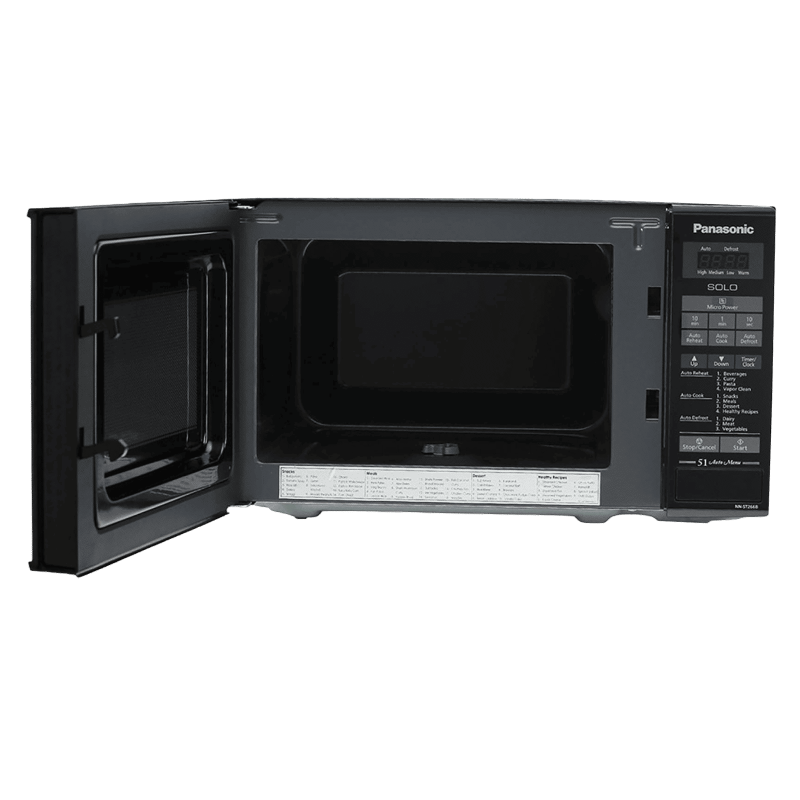 Panasonic 20L Solo Microwave Oven with 51 Autocook Menus (NN-ST266BFDG, Black)_8