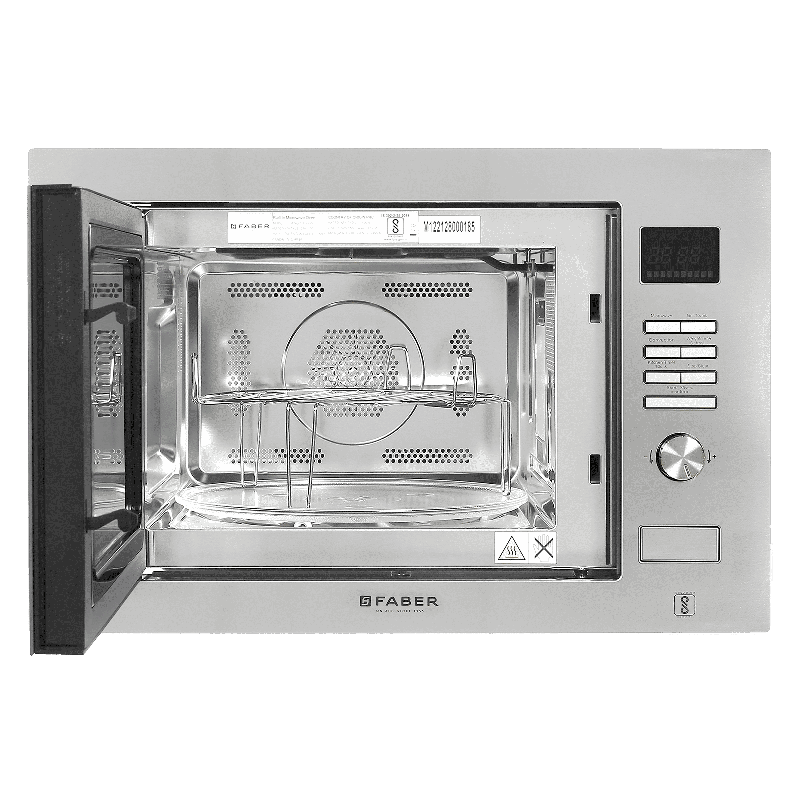 FABER FBIMWO CGS/FG 32L 60cm Built-in Microwave with 10 Autocook Menus (FBIMWO 32L CGS/FG, Stainless Steel) FABER FBIMWO CGS/FG 32L 60cm Built-in Microwave with 10 Autocook Menus (FBIMWO 32L CGS/FG, Stainless Steel)_6