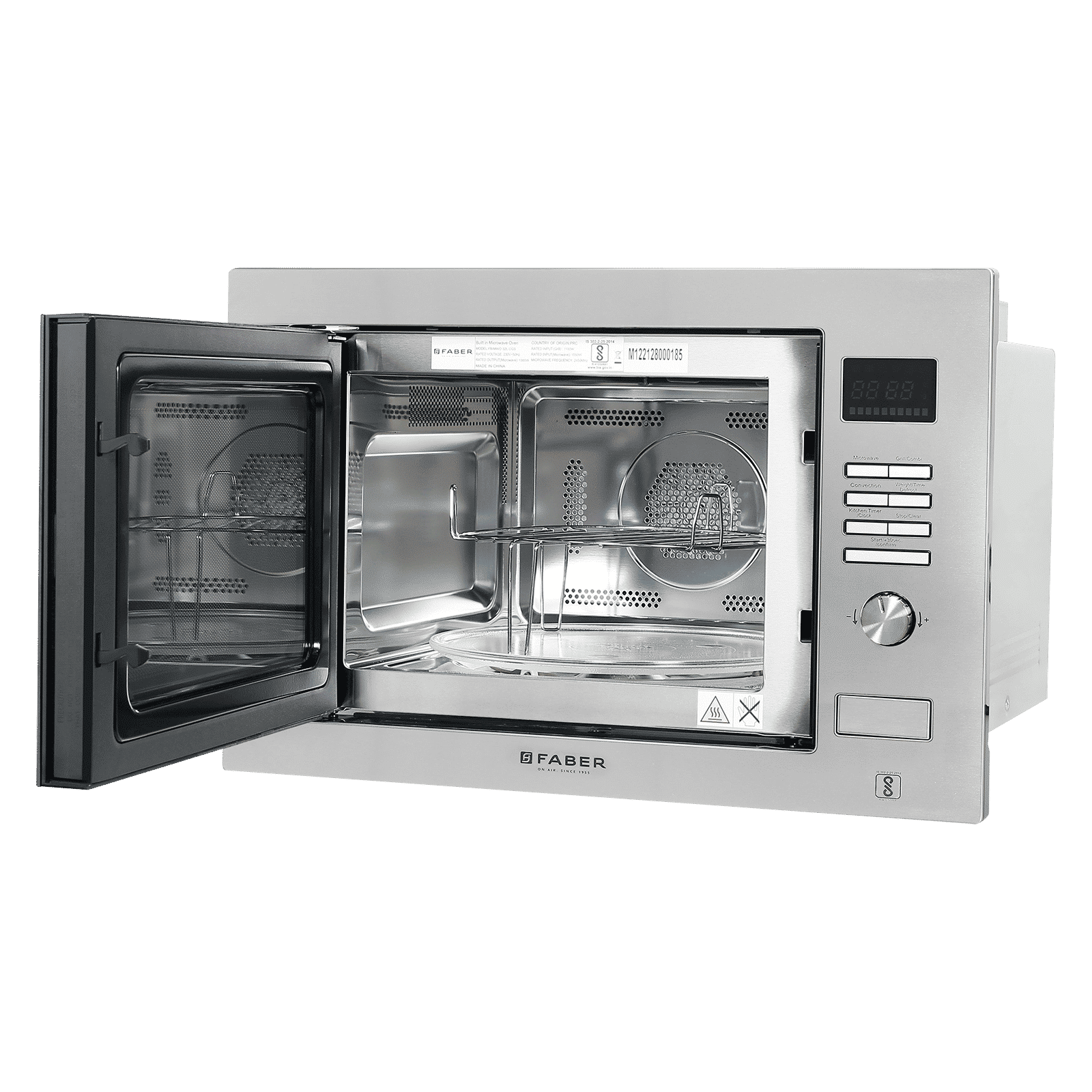 FABER FBIMWO CGS/FG 32L 60cm Built-in Microwave with 10 Autocook Menus (FBIMWO 32L CGS/FG, Stainless Steel) FABER FBIMWO CGS/FG 32L 60cm Built-in Microwave with 10 Autocook Menus (FBIMWO 32L CGS/FG, Stainless Steel)_7