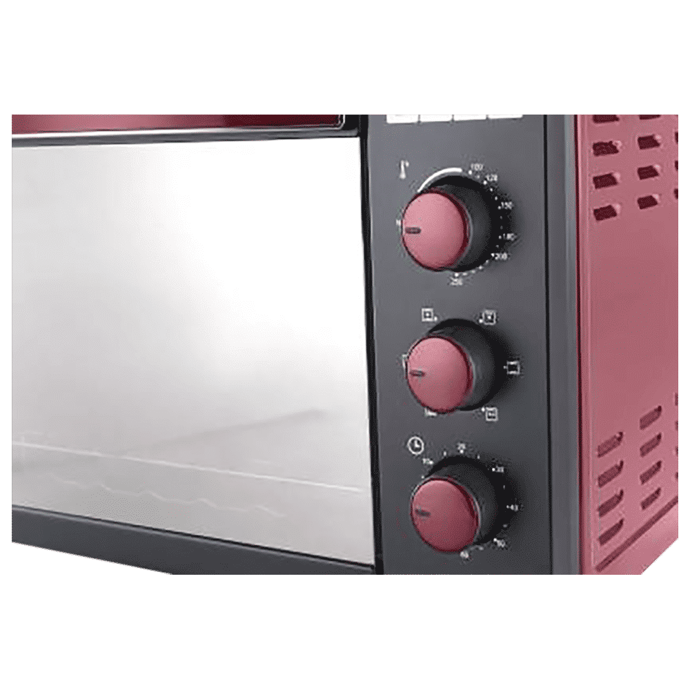 USHA 3635RC 35L Oven Toaster Grill with 360 Degree Convection Heating Technology (Wine/Matte Black) USHA 3635RC 35L Oven Toaster Grill with 360 Degree Convection Heating Technology (Wine/Matte Black)_17