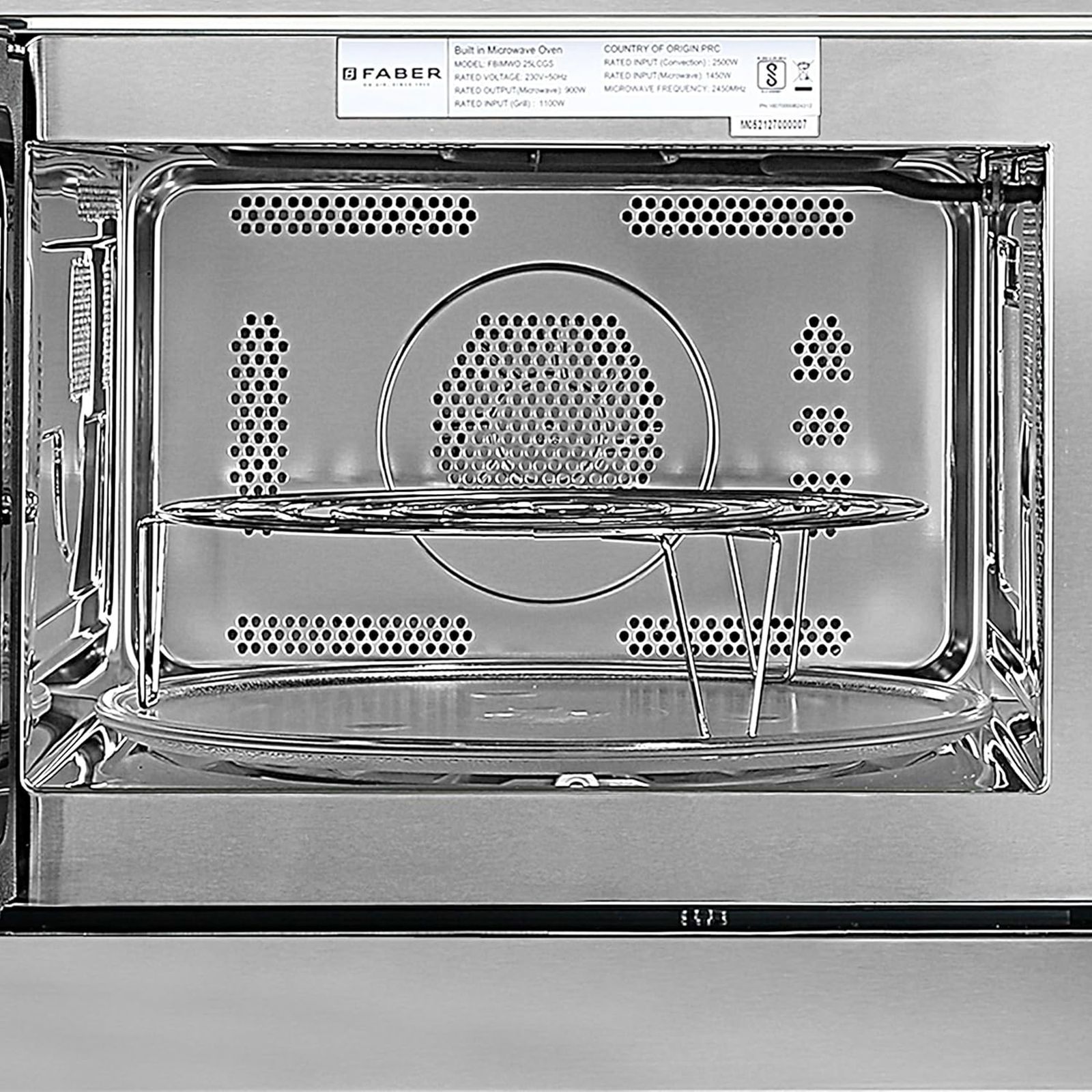 FABER FBIMWO CGS/FG 25L 60cm Built-in Microwave with 10 Autocook Menus (FBIMWO 25L CGS/FG, Stainless Steel) FABER FBIMWO CGS/FG 25L 60cm Built-in Microwave with 10 Autocook Menus (FBIMWO 25L CGS/FG, Stainless Steel)_6