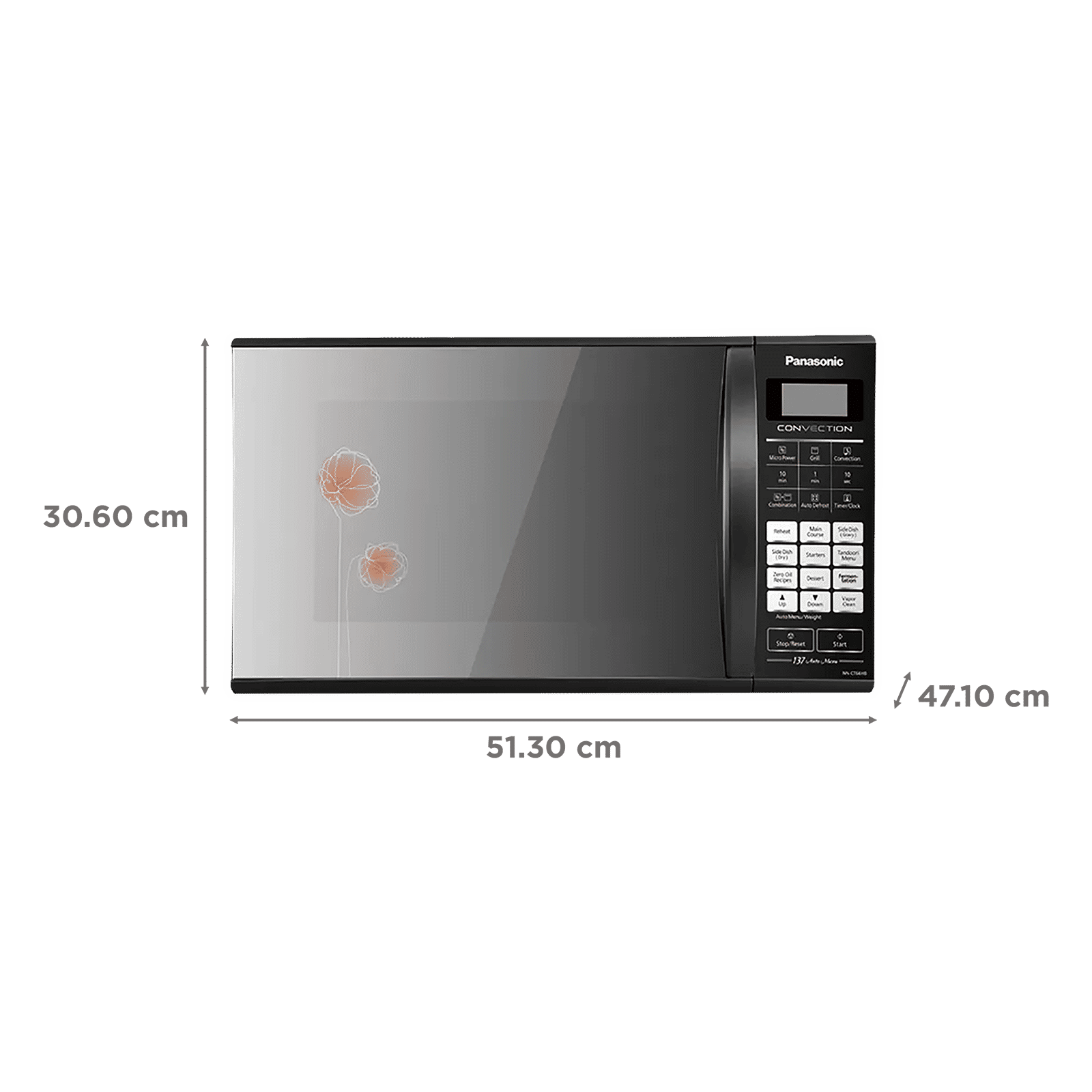 Panasonic 27L Convection Microwave Oven with 137 Autocook Menus (NN-CT66HBFDG, Black)_2