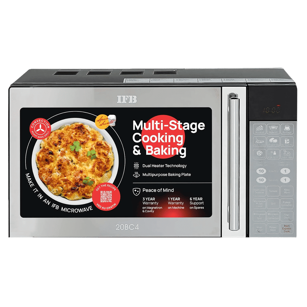 IFB 20L Convection Microwave Oven with 71 Autocook Menus (20BC4, Black) IFB 20L Convection Microwave Oven with 71 Autocook Menus (20BC4, Black)_1