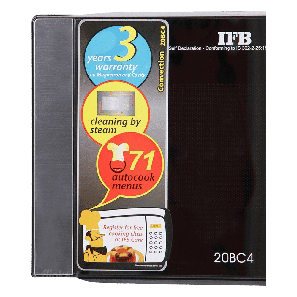 IFB 20L Convection Microwave Oven with 71 Autocook Menus (20BC4, Black) IFB 20L Convection Microwave Oven with 71 Autocook Menus (20BC4, Black)_13