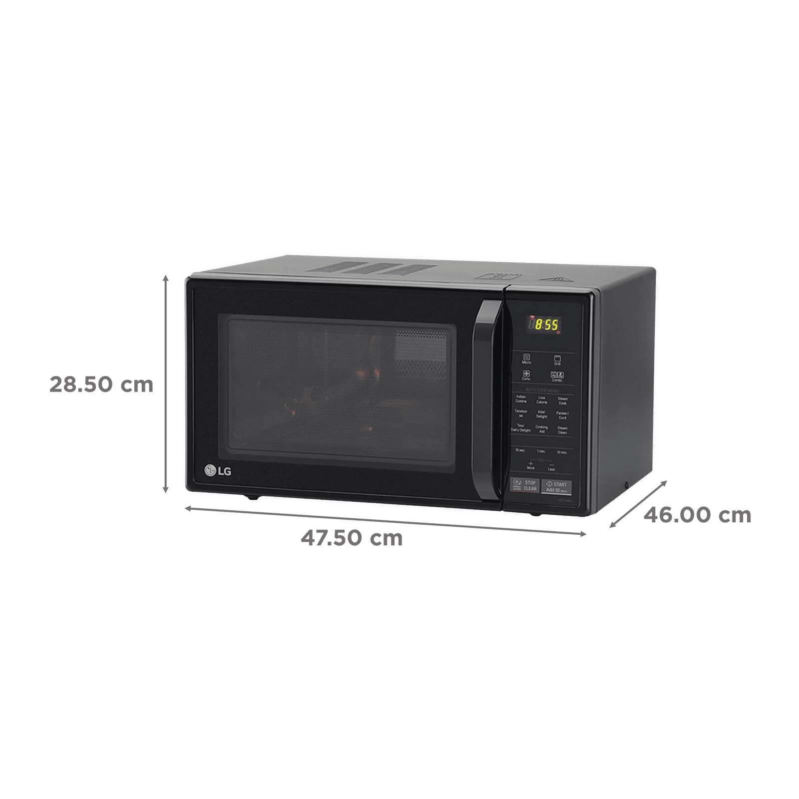 LG 21L Convection Microwave Oven with Intellowave Technology (Glossy Black)_2
