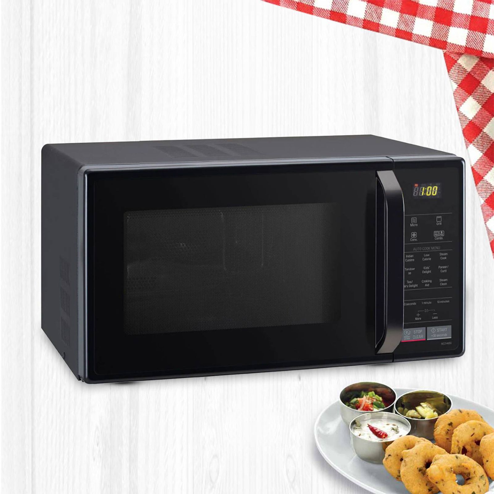LG 21L Convection Microwave Oven with Intellowave Technology (Glossy Black)_21