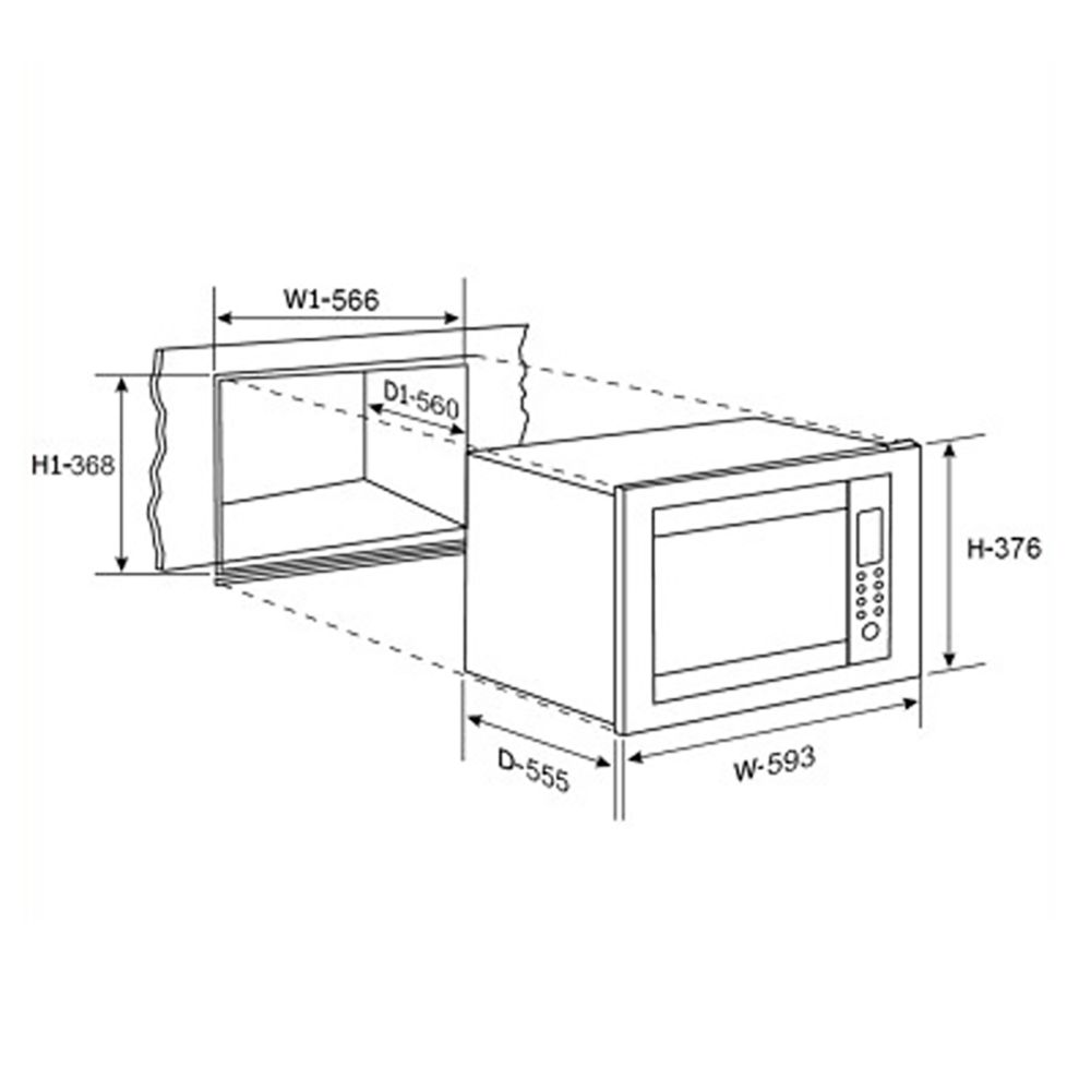 GLEN MO 677 25L Built-in Microwave Oven with 6 Autocook Menus (GL 677 Plus, Silver)_4
