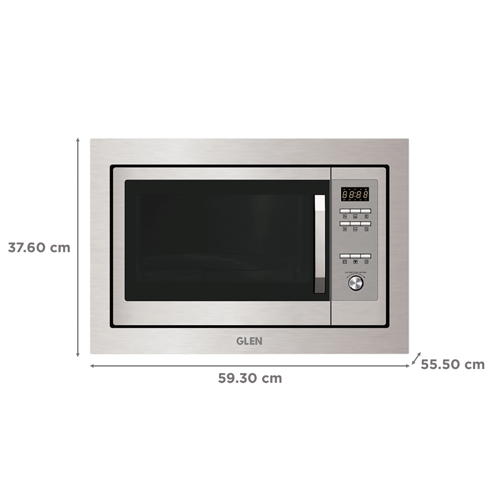 GLEN MO 677 25L Built-in Microwave Oven with 6 Autocook Menus (GL 677 Plus, Silver)_2