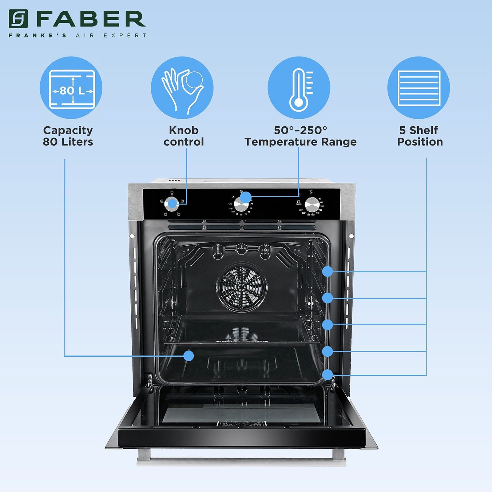 FABER FBIO 4F 80L Built-in Microwave Oven with 4 Autocook Menus (Black)_9