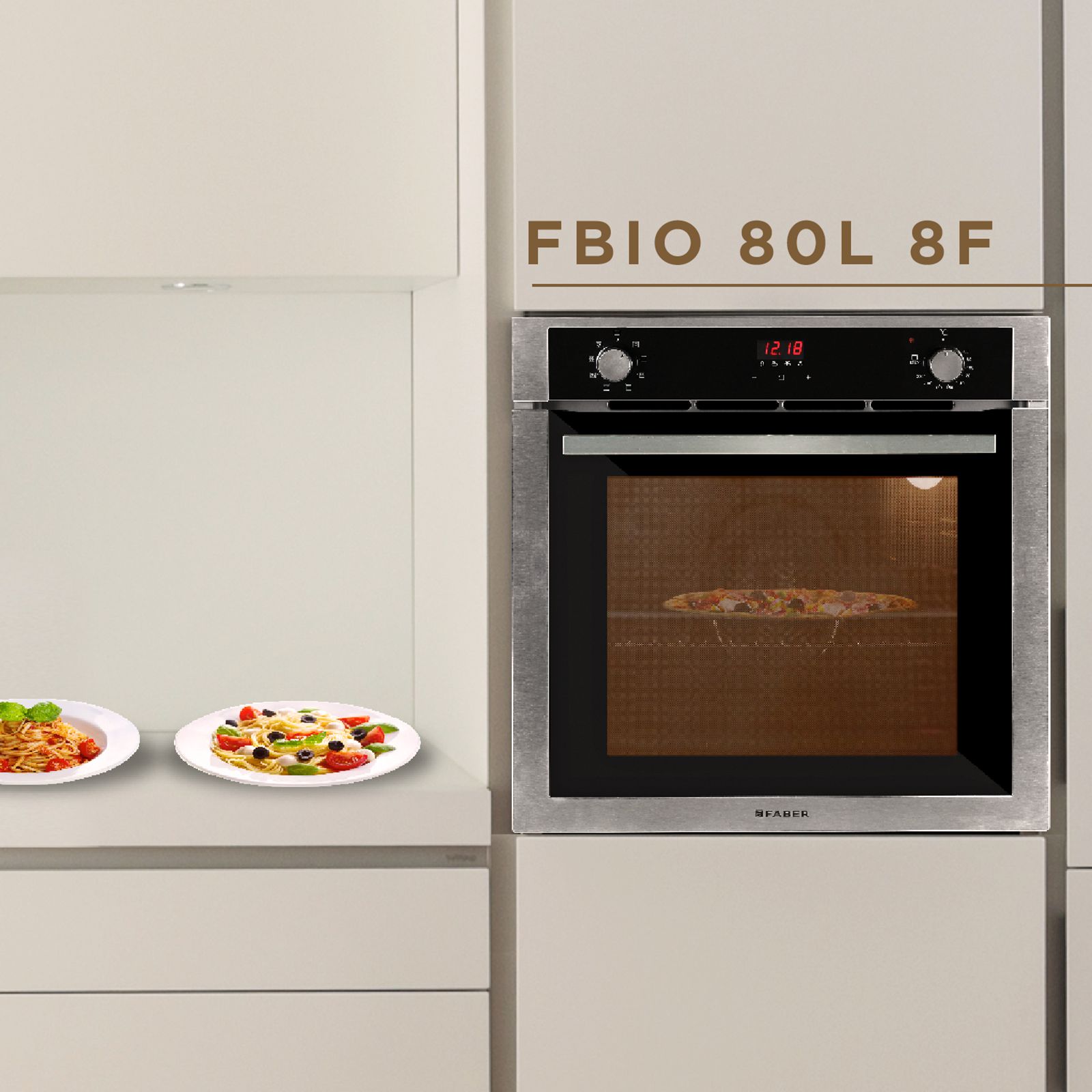 FABER FBIO 8F 80L 60cm Built-in Microwave with 4 Autocook Menus (FBIO 80L 8F, Black) FABER FBIO 8F 80L 60cm Built-in Microwave with 4 Autocook Menus (FBIO 80L 8F, Black)_9