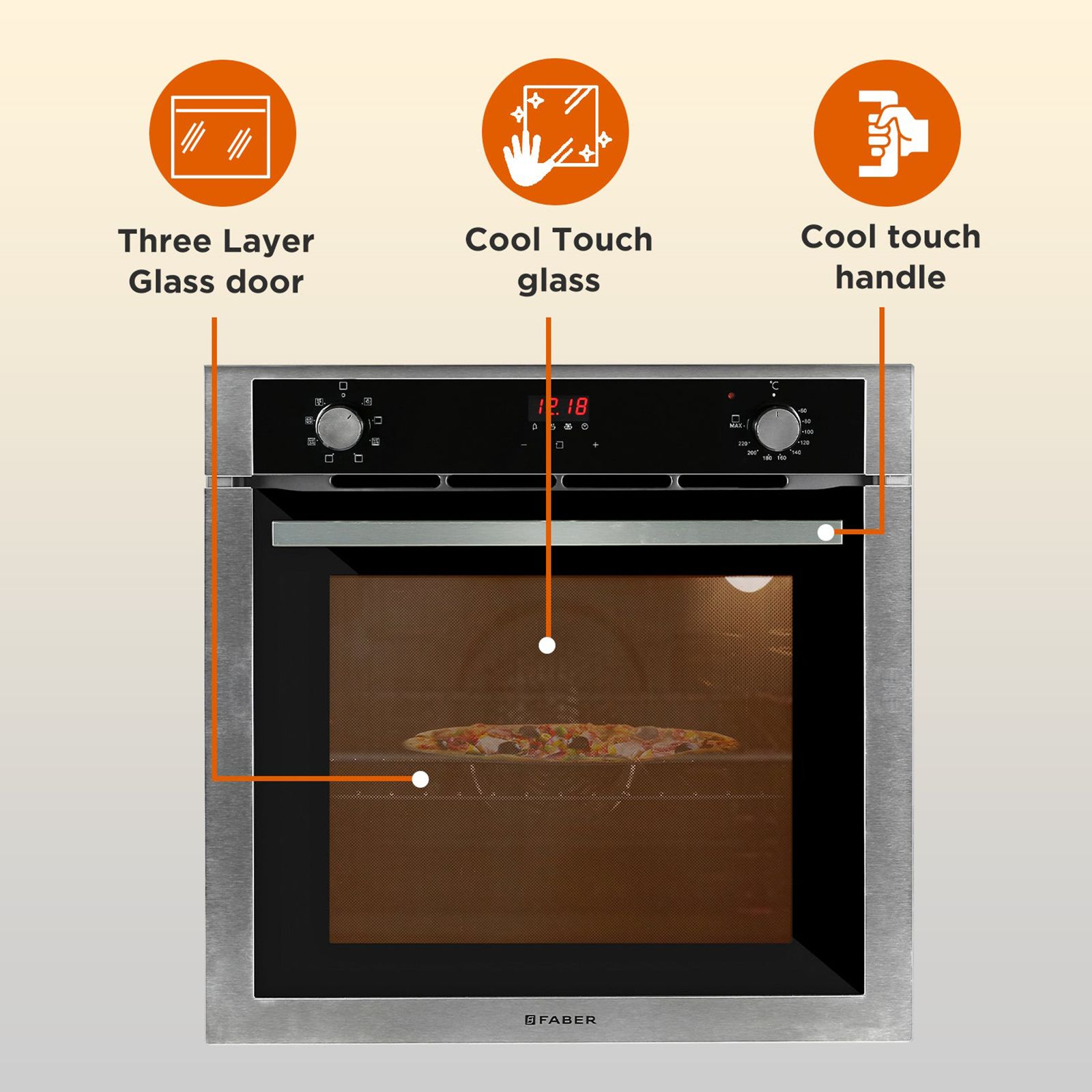 FABER FBIO 8F 80L 60cm Built-in Microwave with 4 Autocook Menus (FBIO 80L 8F, Black) FABER FBIO 8F 80L 60cm Built-in Microwave with 4 Autocook Menus (FBIO 80L 8F, Black)_10