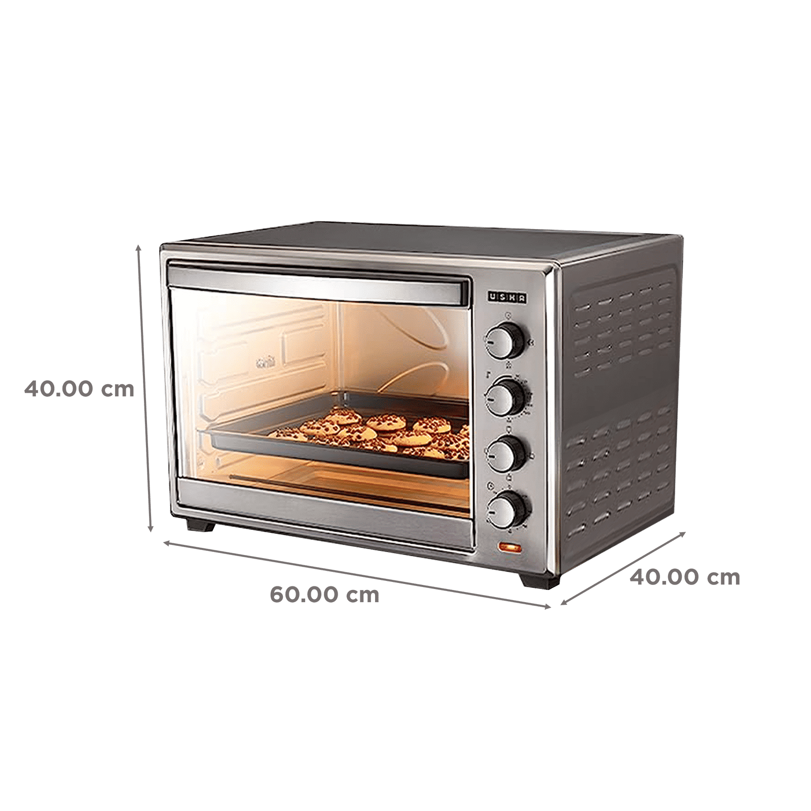 USHA 60L Oven Toaster Grill with Rotisserie Function (3760RCSS, Steel)_2