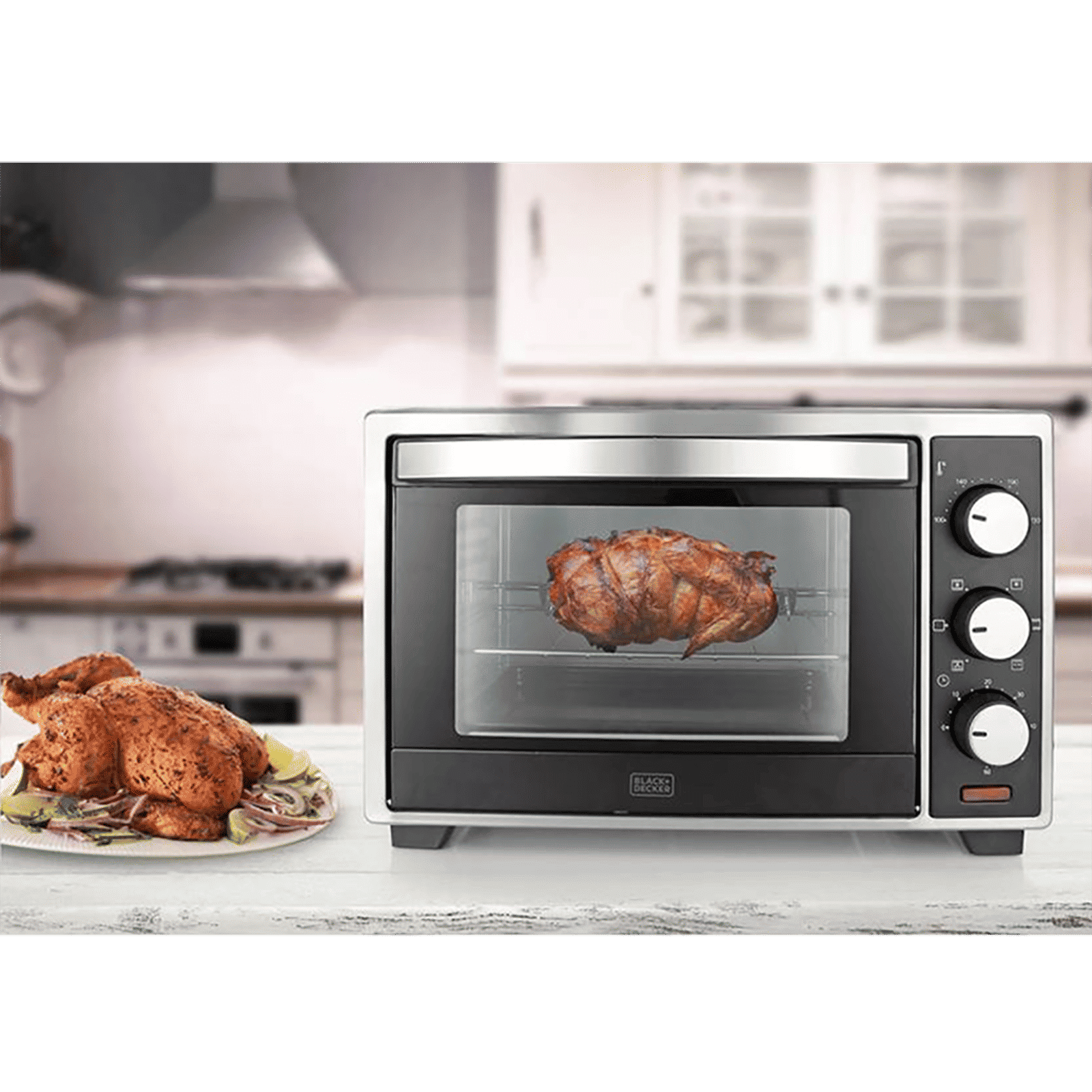 BLACK+DECKER 19L Oven Toaster Grill with Rotisserie & Convection Function (Silver/Grey)_15