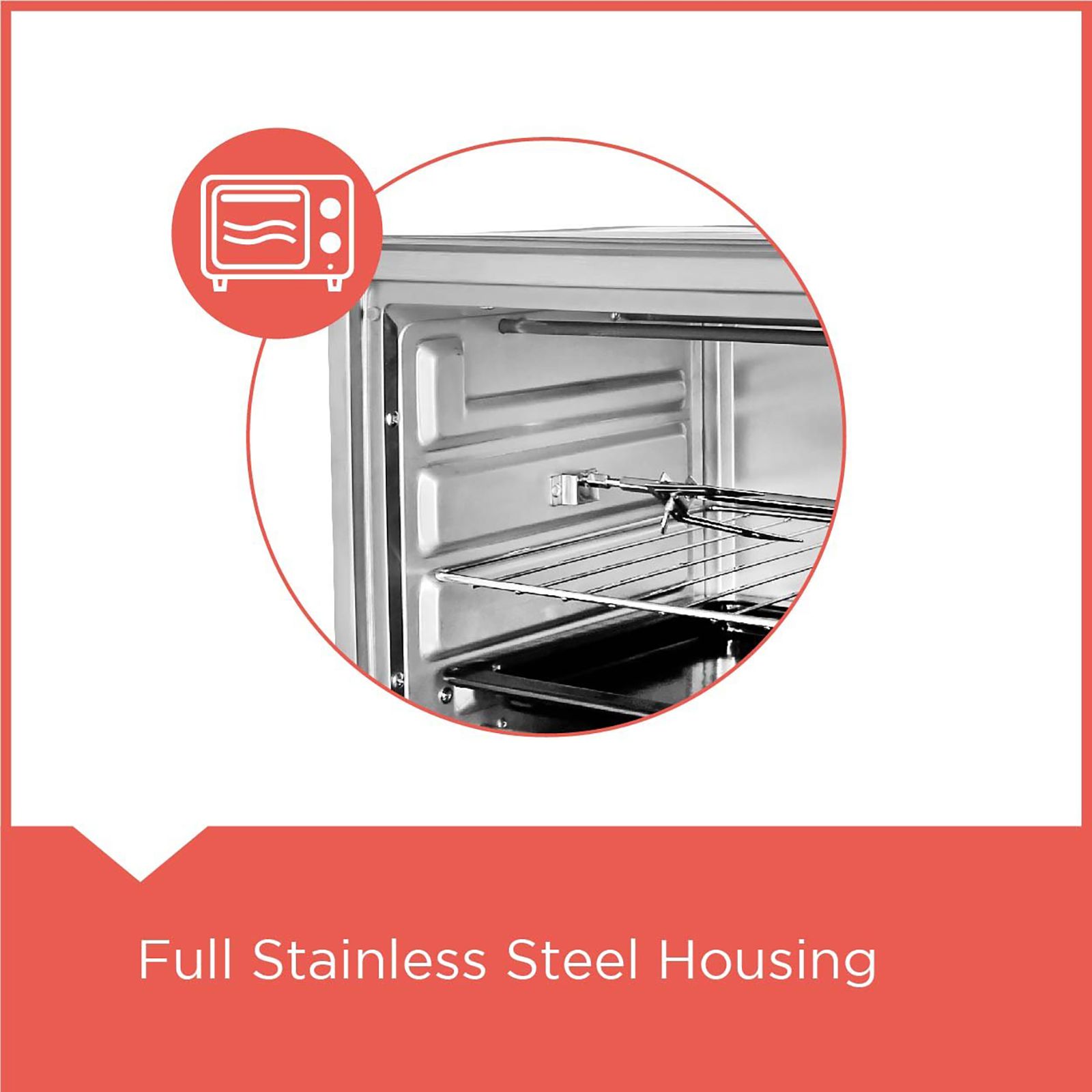 BLACK+DECKER 19L Oven Toaster Grill with Rotisserie & Convection Function (Silver/Grey)_16