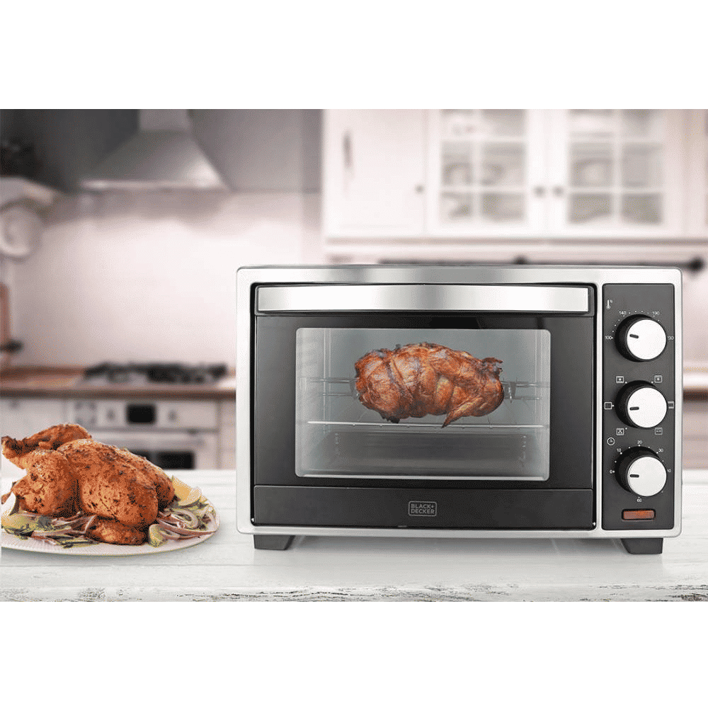 BLACK+DECKER 19L Oven Toaster Grill with Rotisserie & Convection Function (Silver/Grey)_17