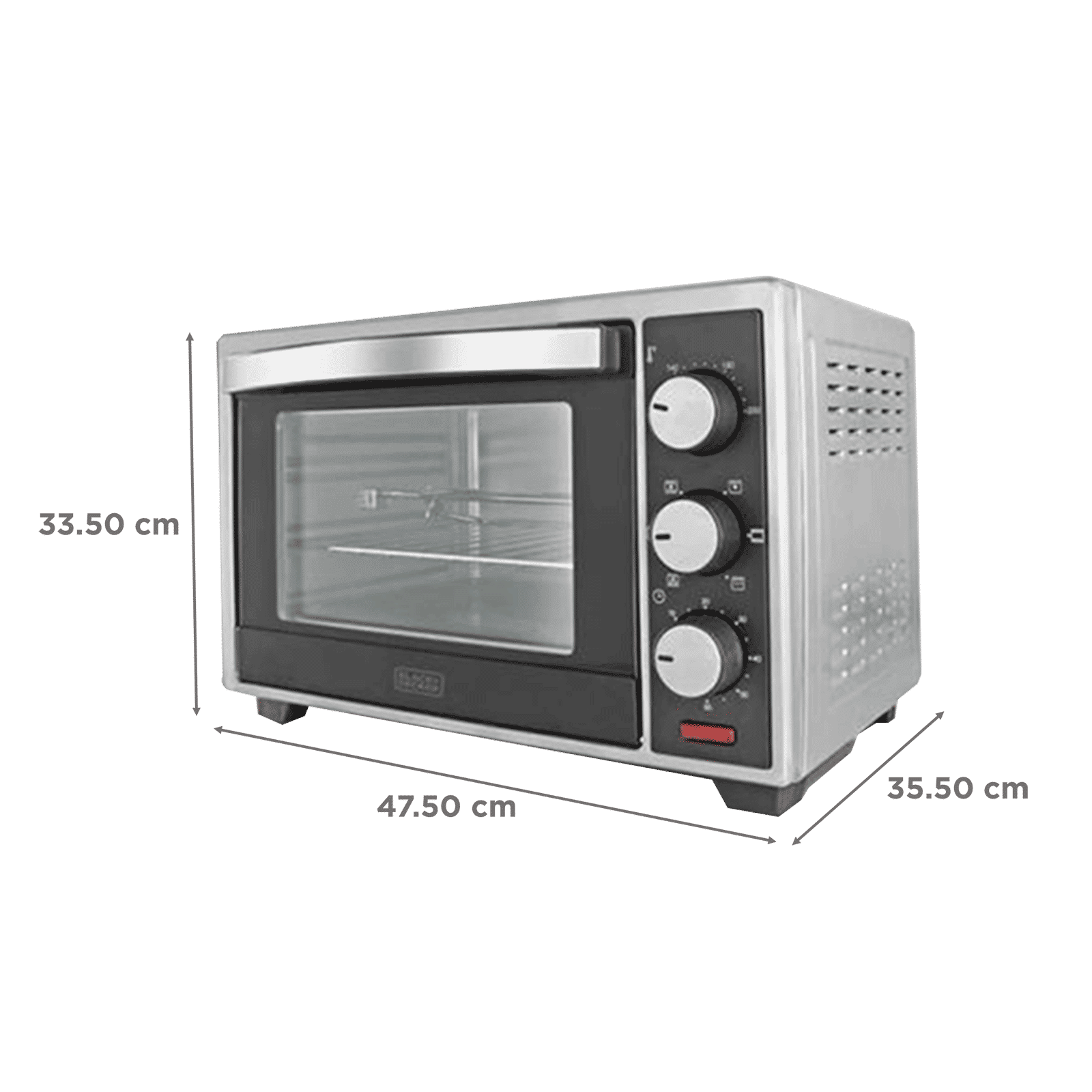 BLACK+DECKER 19L Oven Toaster Grill with Rotisserie & Convection Function (Silver/Grey)_2