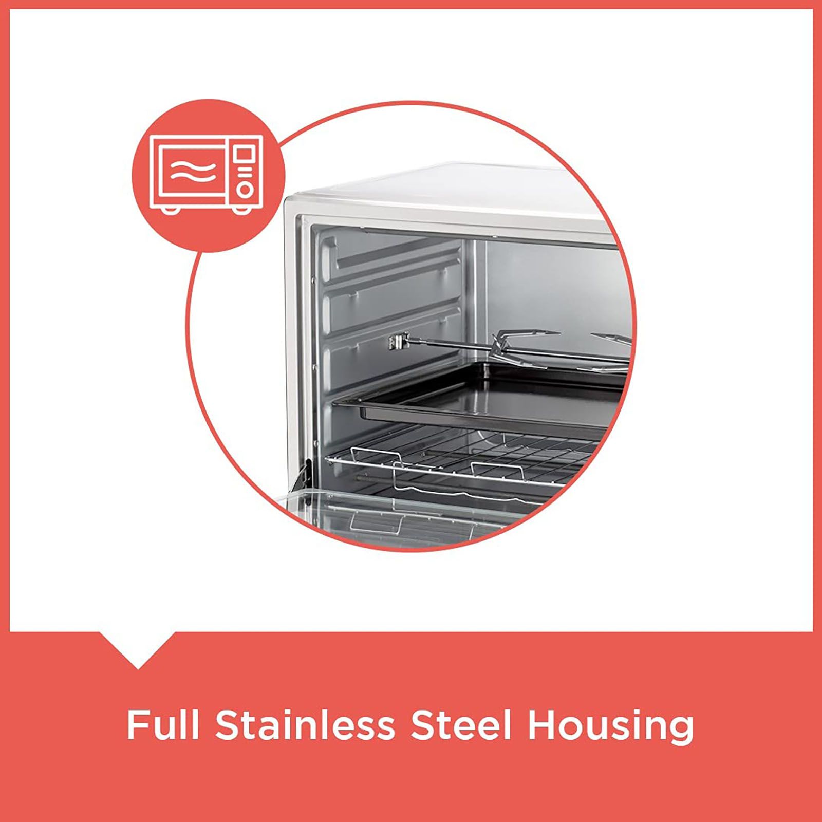 BLACK+DECKER BXTO3001IN 30L Oven Toaster Grill with Motorized Rotisserie (Silver & Grey) BLACK+DECKER BXTO3001IN 30L Oven Toaster Grill with Motorized Rotisserie (Silver & Grey)_8