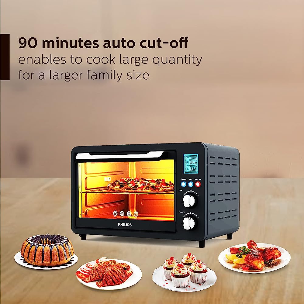 PHILIPS Viva Collection 25L Oven Toaster Grill with Opti Temp Technology (HD6975/00, Anthracite)_7
