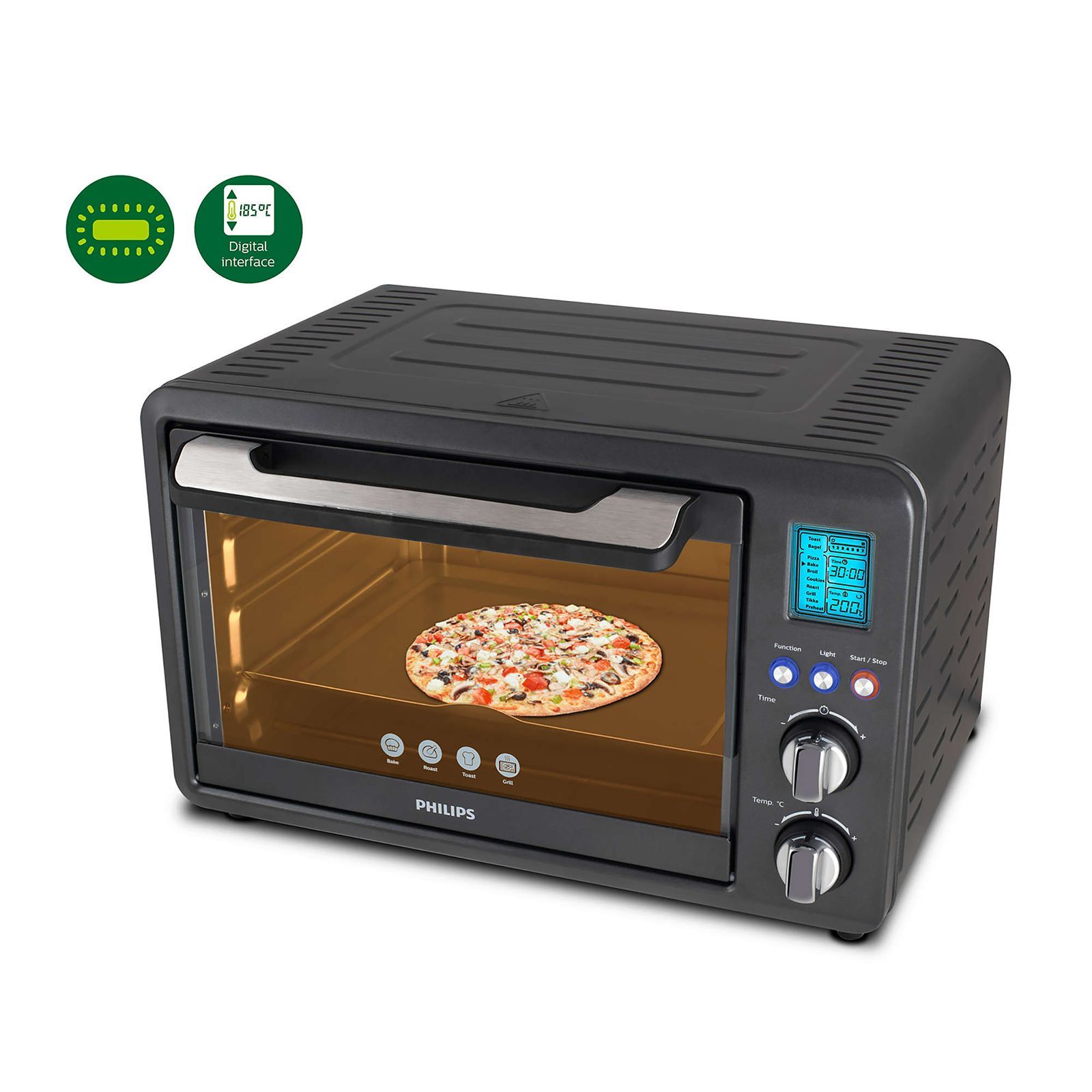 PHILIPS Viva Collection 25L Oven Toaster Grill with Opti Temp Technology (HD6975/00, Anthracite)_8