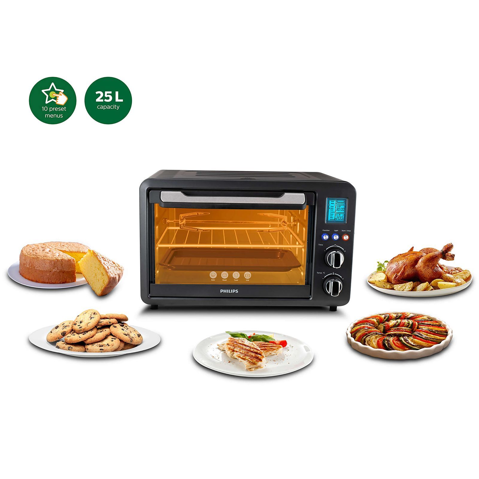 PHILIPS Viva Collection 25L Oven Toaster Grill with Opti Temp Technology (HD6975/00, Anthracite)_11