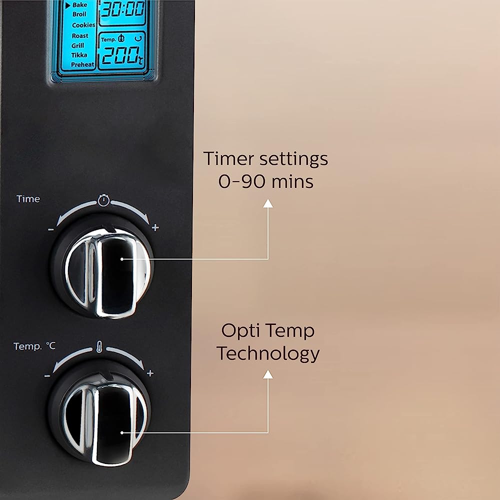 PHILIPS Viva Collection 25L Oven Toaster Grill with Opti Temp Technology (HD6975/00, Anthracite)_13