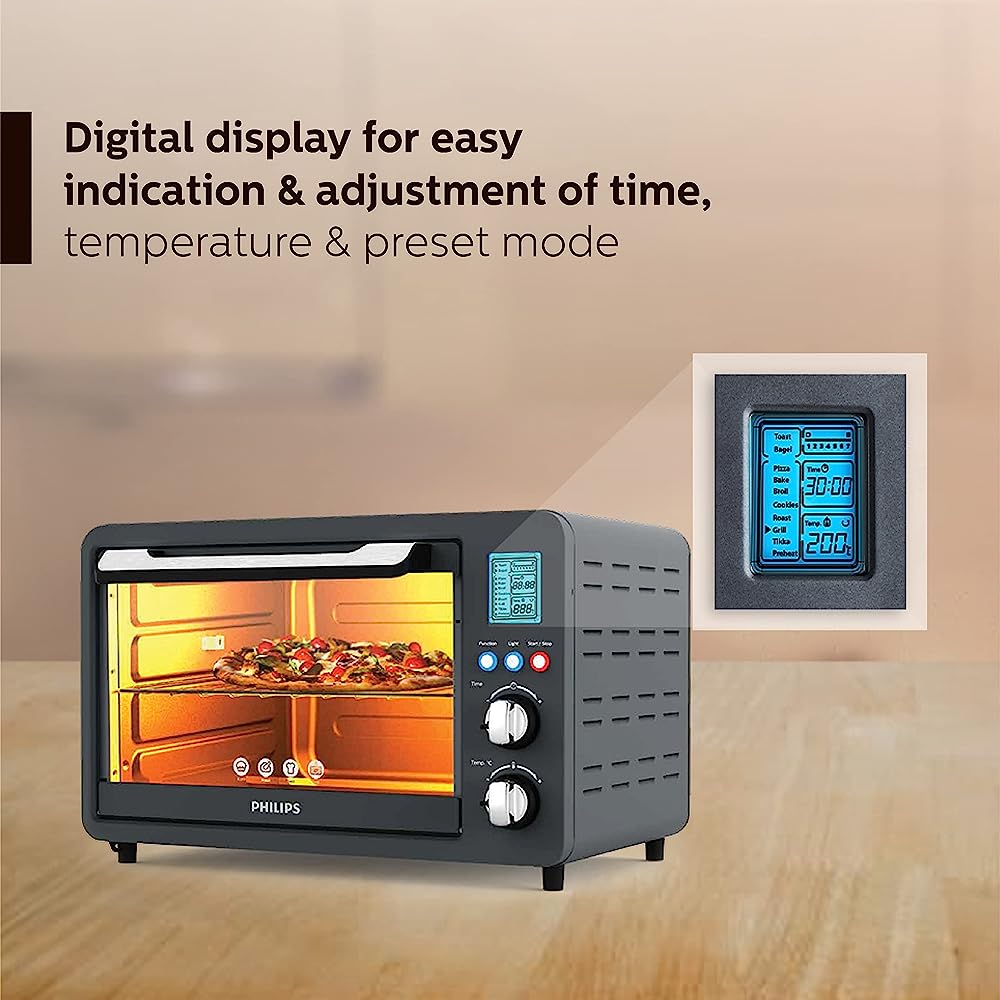 PHILIPS Viva Collection 25L Oven Toaster Grill with Opti Temp Technology (HD6975/00, Anthracite)_14