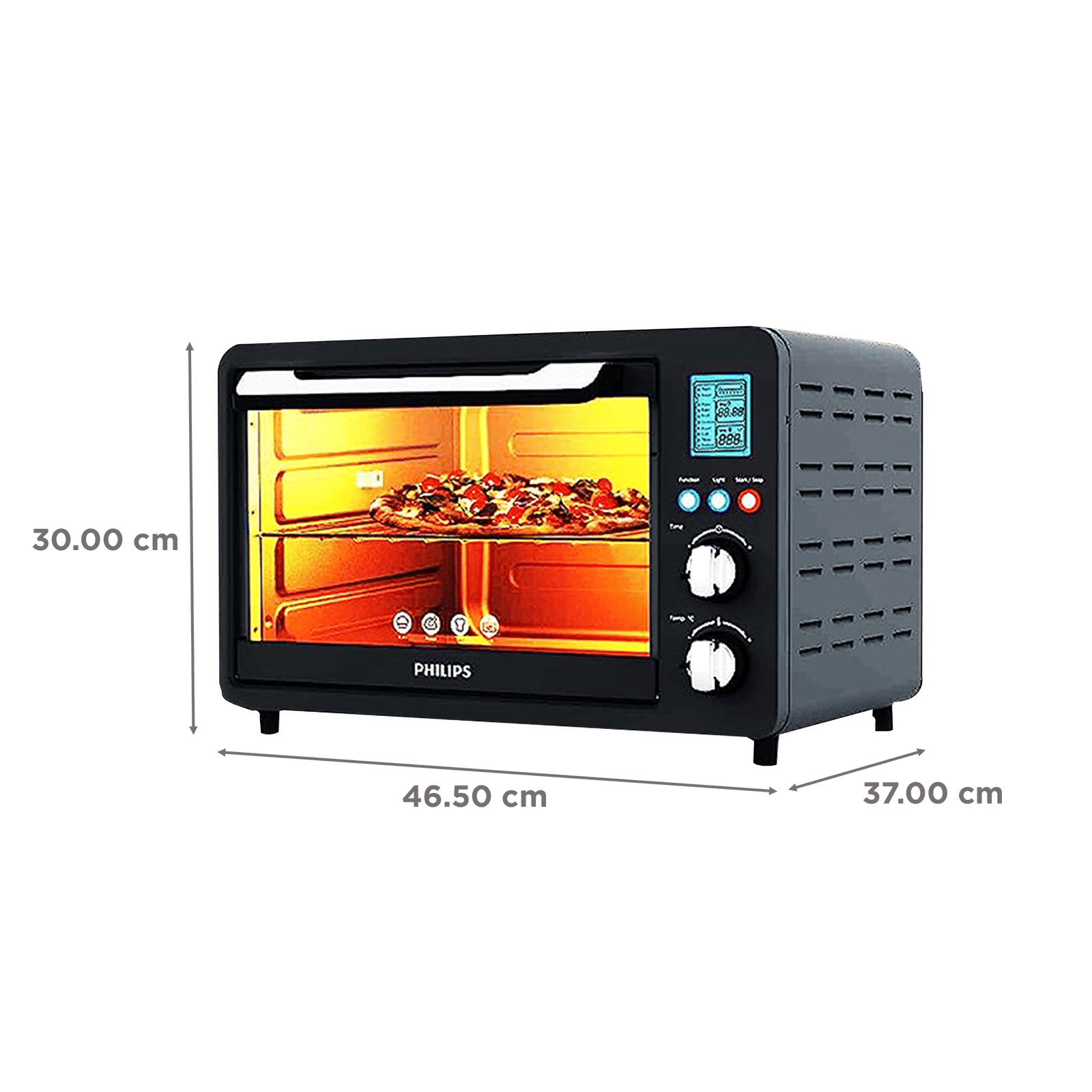 PHILIPS Viva Collection 25L Oven Toaster Grill with Opti Temp Technology (HD6975/00, Anthracite)_2