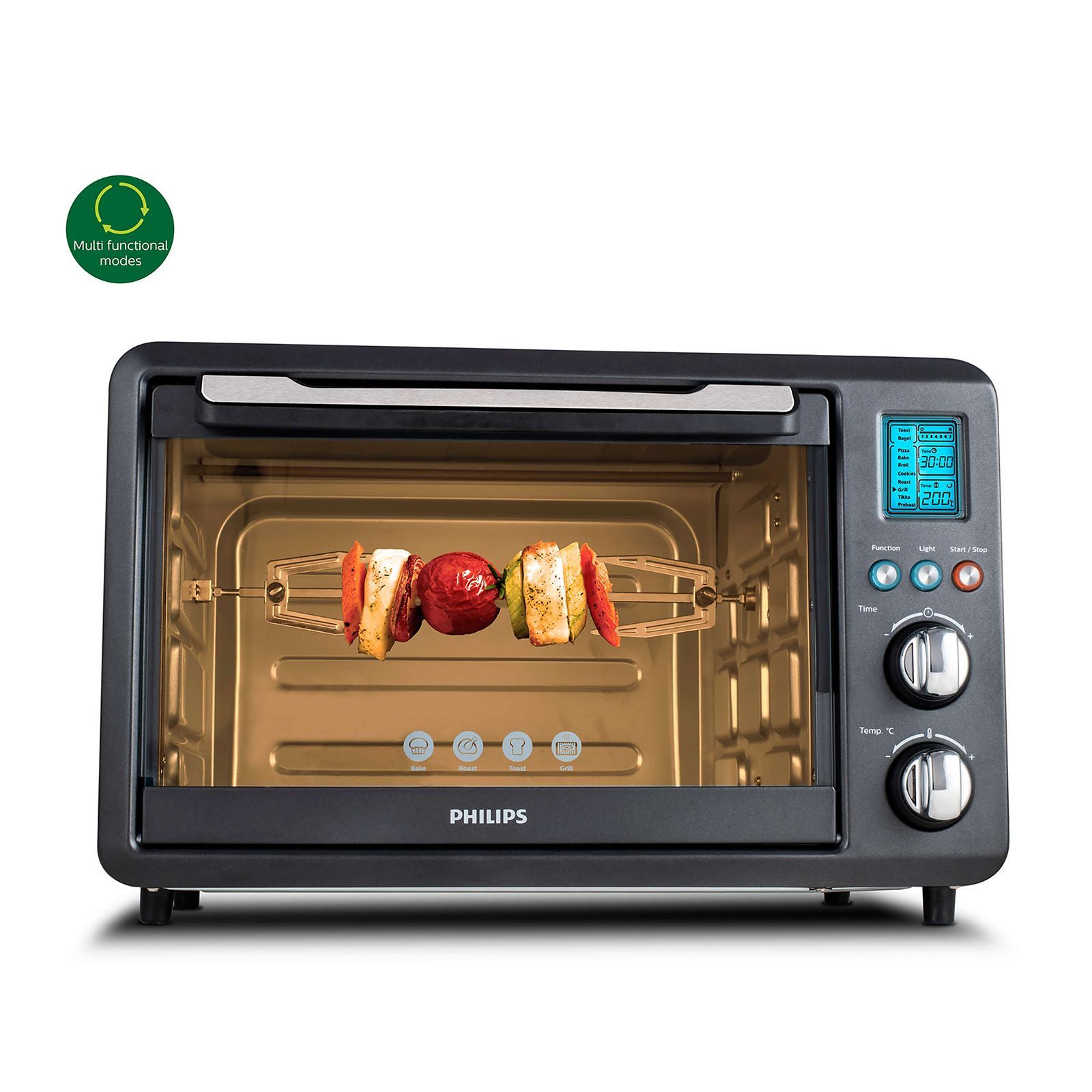 PHILIPS Viva Collection 25L Oven Toaster Grill with Opti Temp Technology (HD6975/00, Anthracite)_6