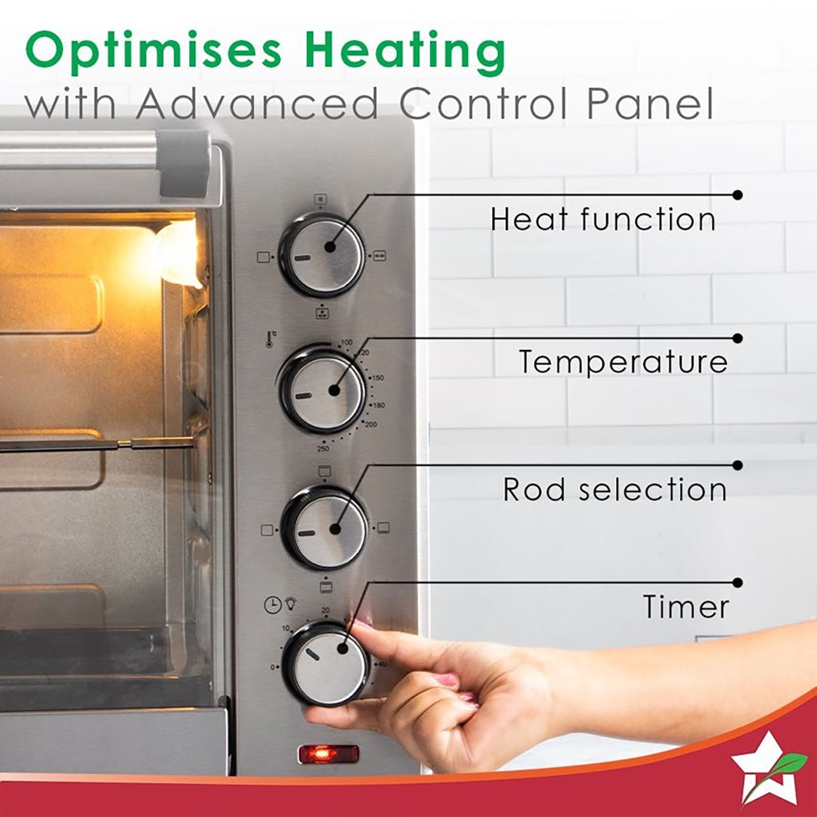 WONDERCHEF 48L Oven Toaster Grill with Motorized Rotisserie (Stainless Steel)_19