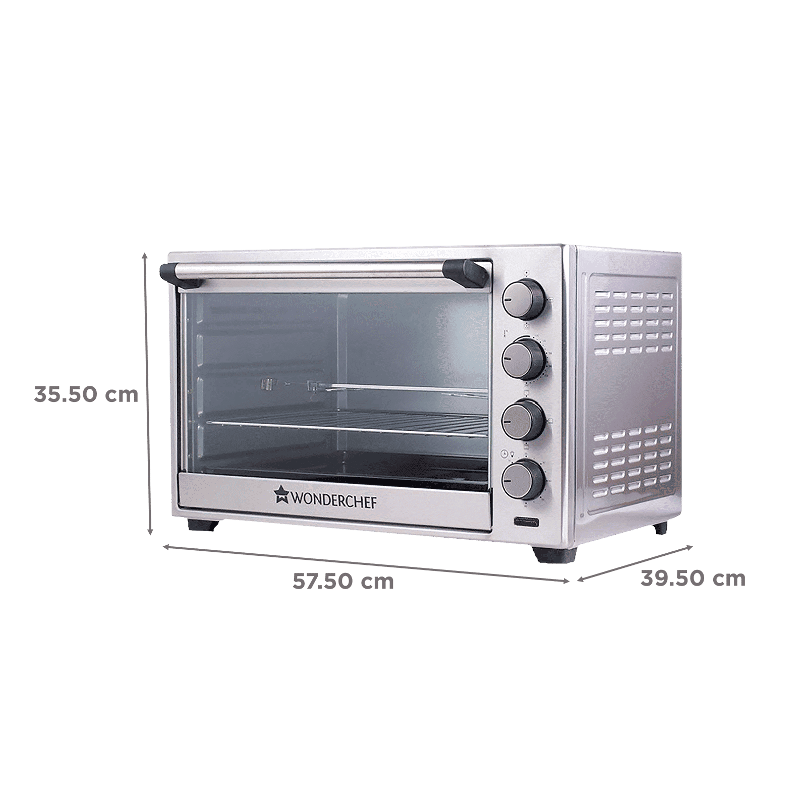 WONDERCHEF 48L Oven Toaster Grill with Motorized Rotisserie (Stainless Steel)_2