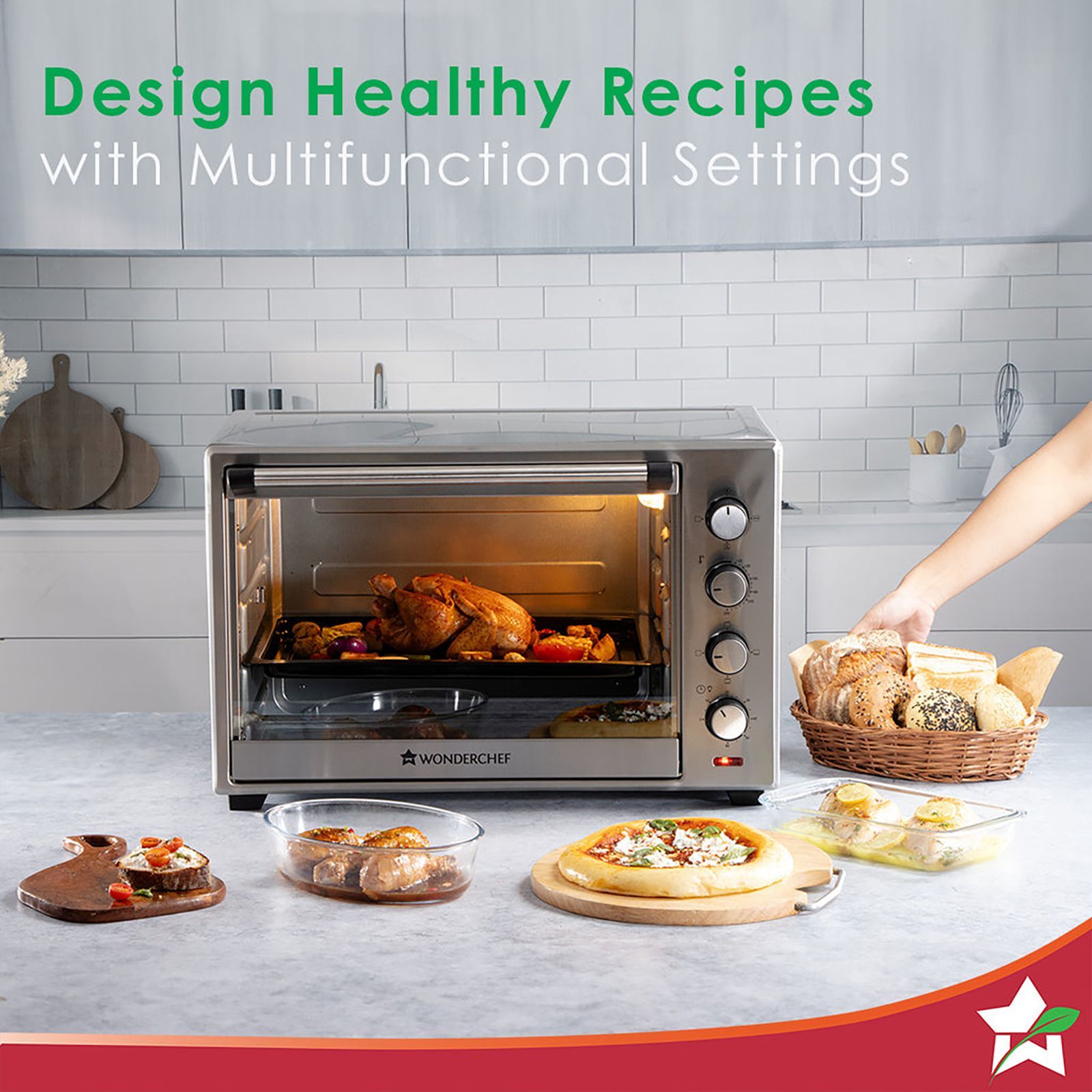 WONDERCHEF 48L Oven Toaster Grill with Motorized Rotisserie (Stainless Steel)_21