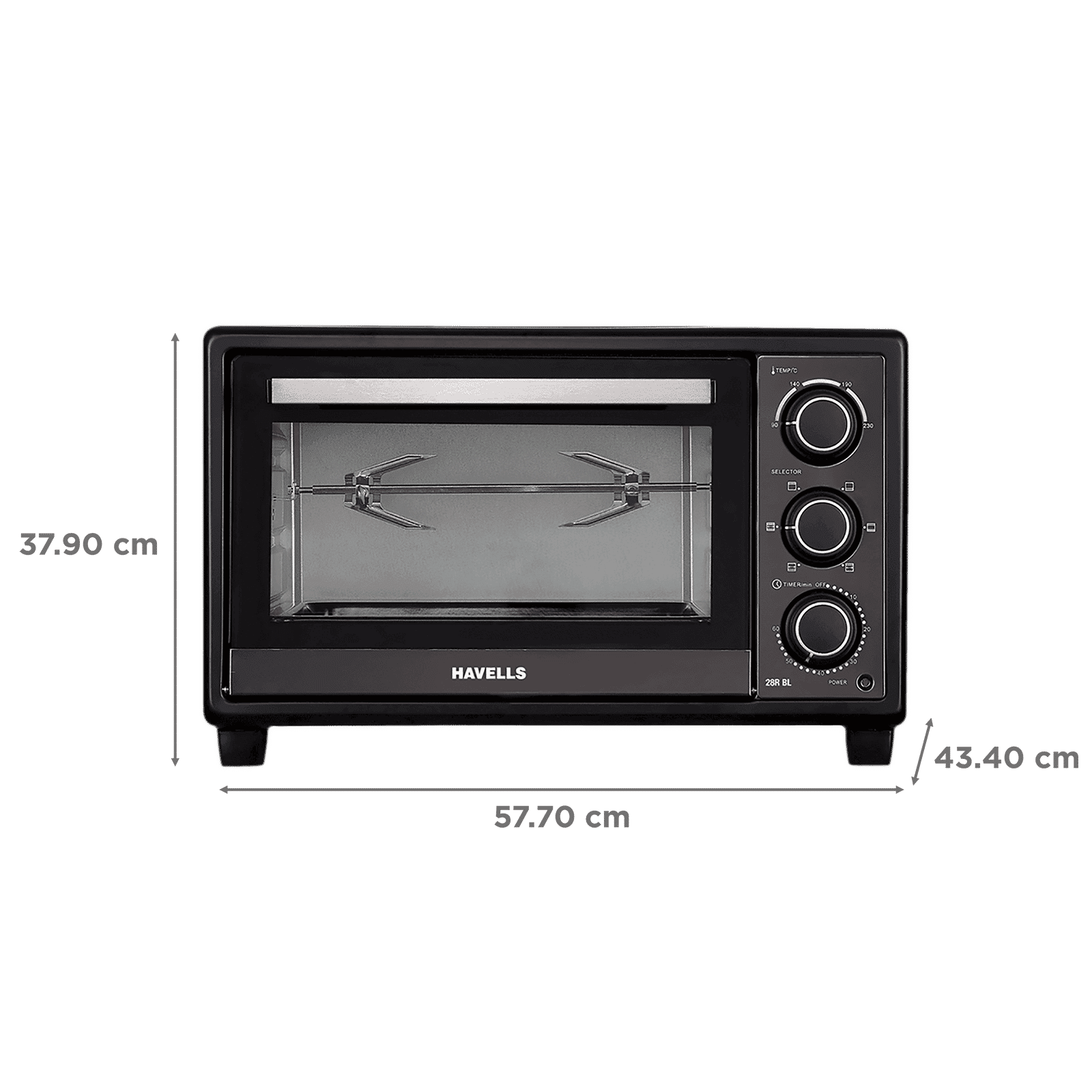 HAVELLS 28R BL 28L Oven Toaster Grill with Motorized Rotisserie (Black) HAVELLS 28R BL 28L Oven Toaster Grill with Motorized Rotisserie (Black)_2